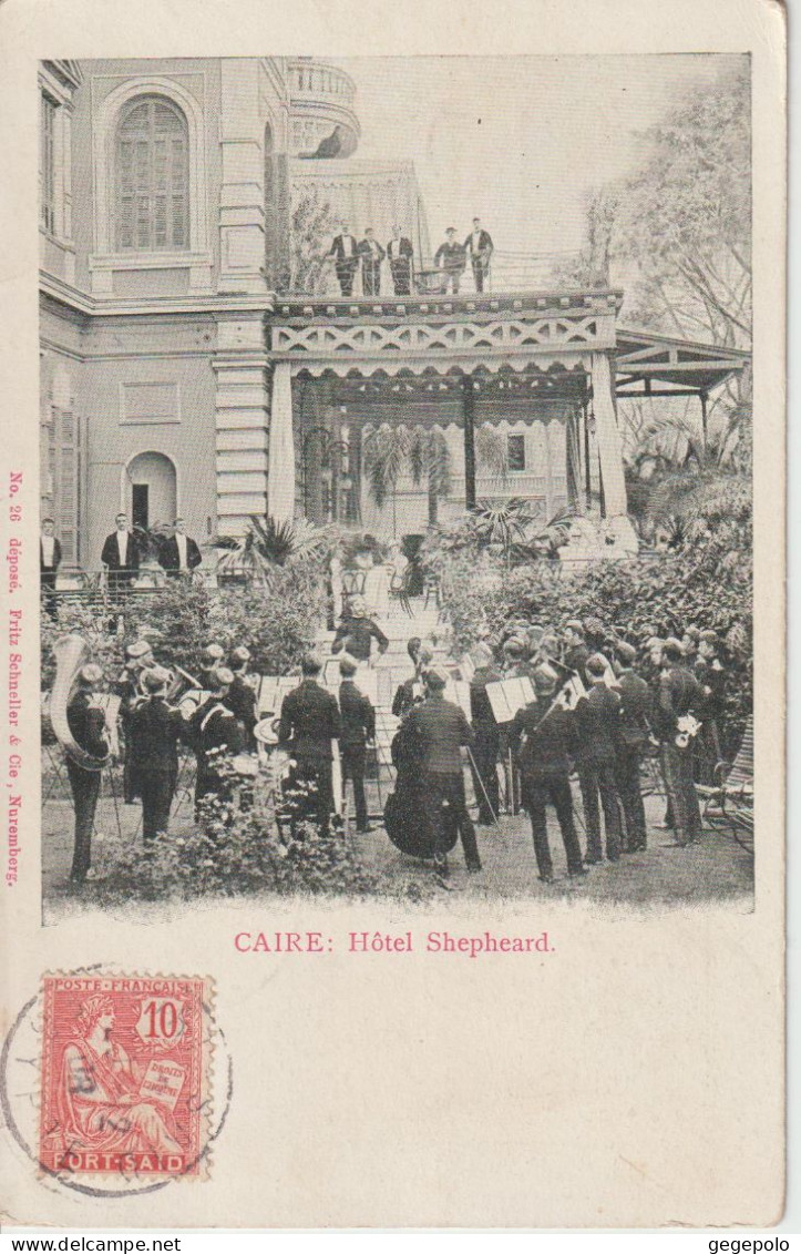LE CAIRE - Hôtel Shepheard ( Carte Précurseur à Destination De Paris ) - Le Caire