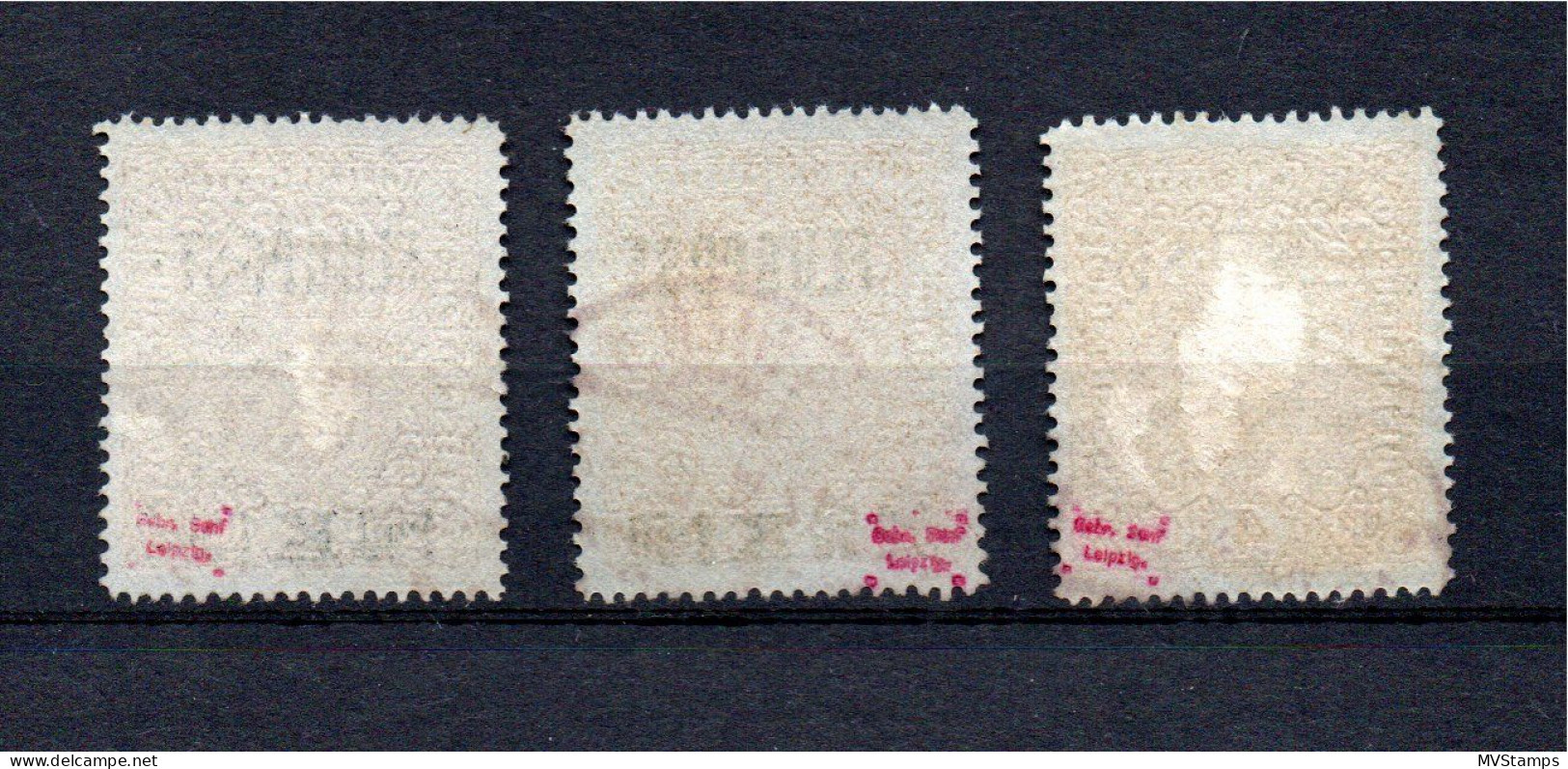 Austria 1918 Old Set Overprinted Airmail Stamps (Michel 225/27) Nice Used - Gebraucht