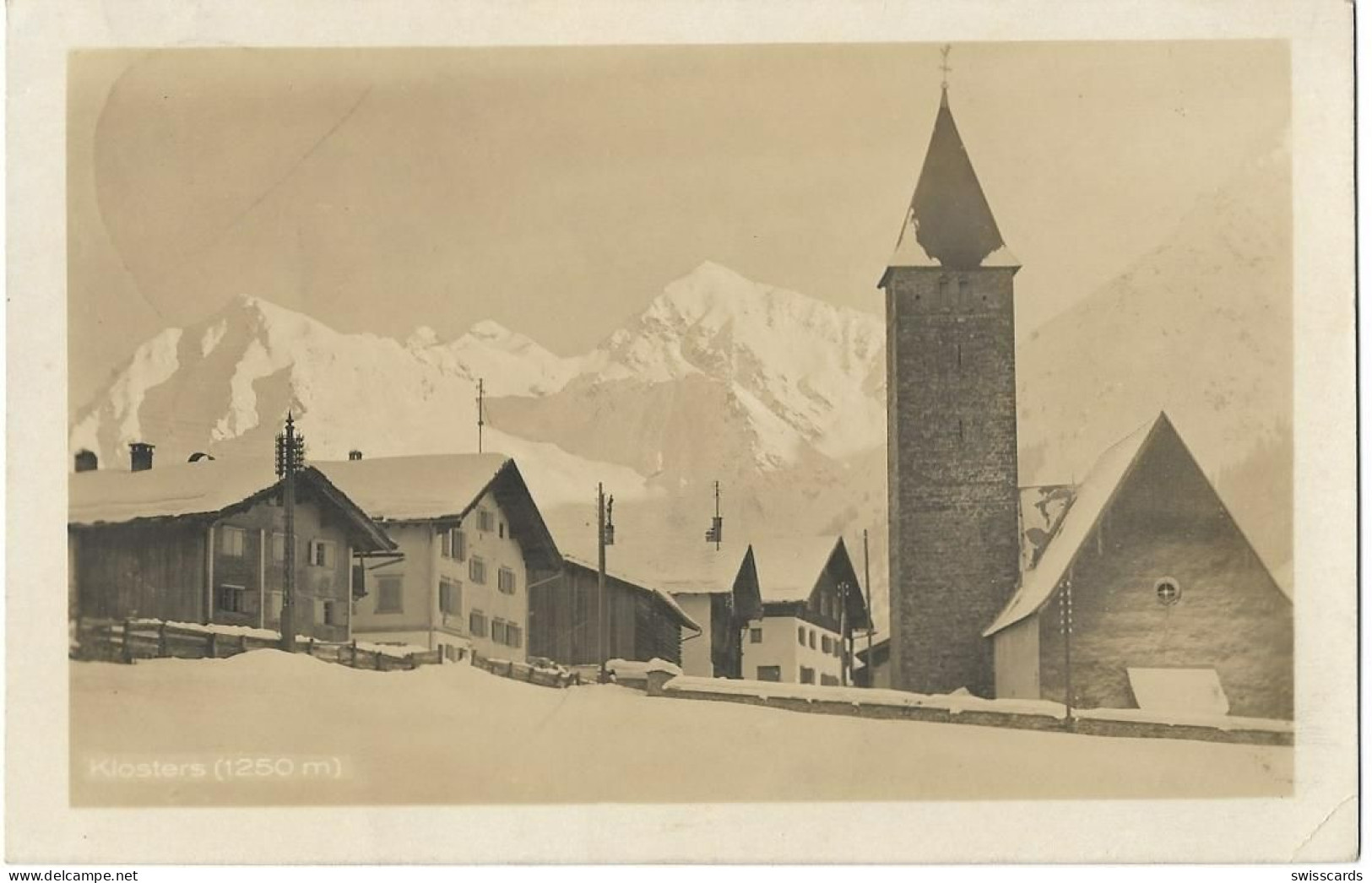 KLOSTERS: Kirchquartier Im Winter 1925 - Klosters