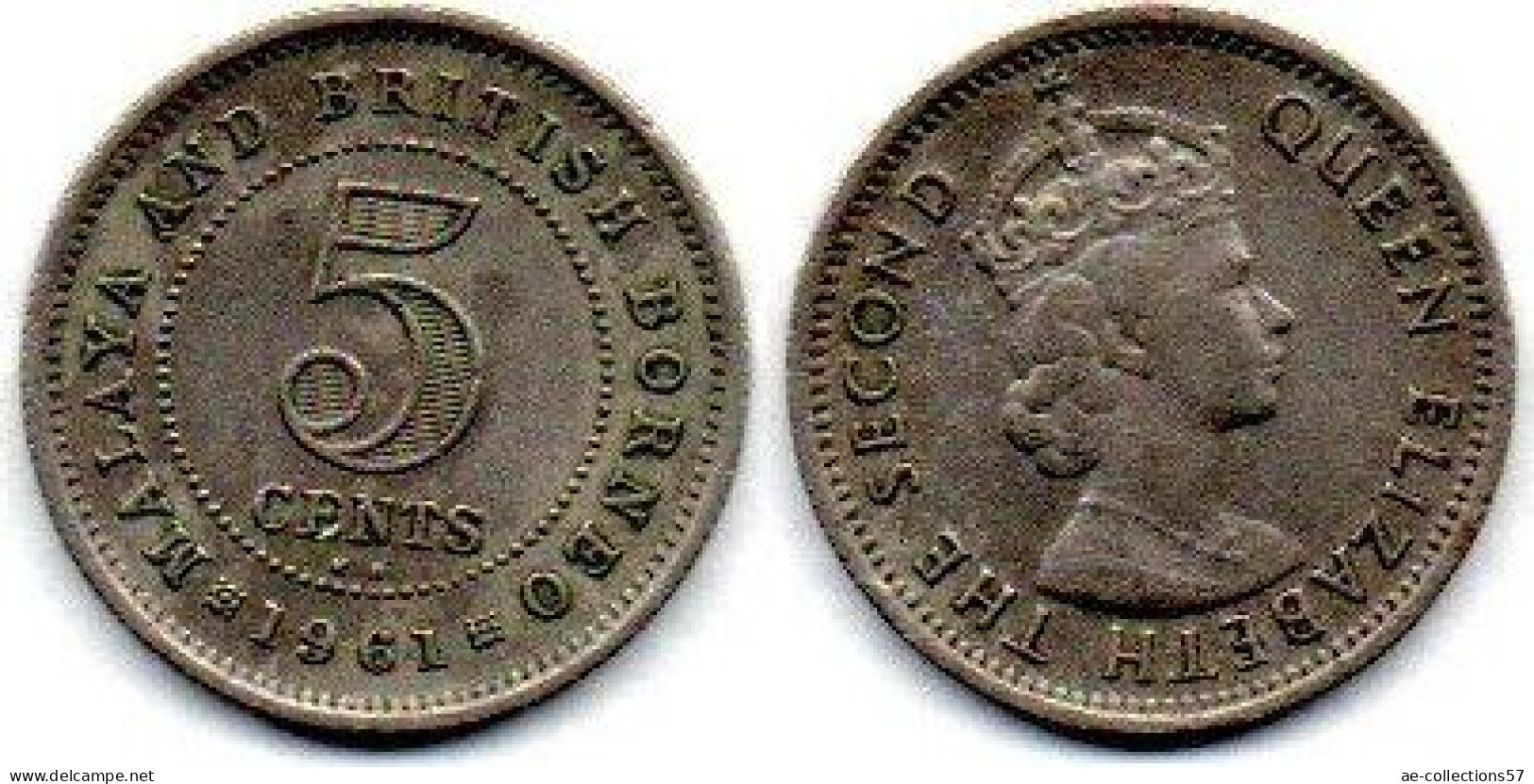 MA 25184  /  Malaya 5 Cents 1961 KN TTB - Malaysie