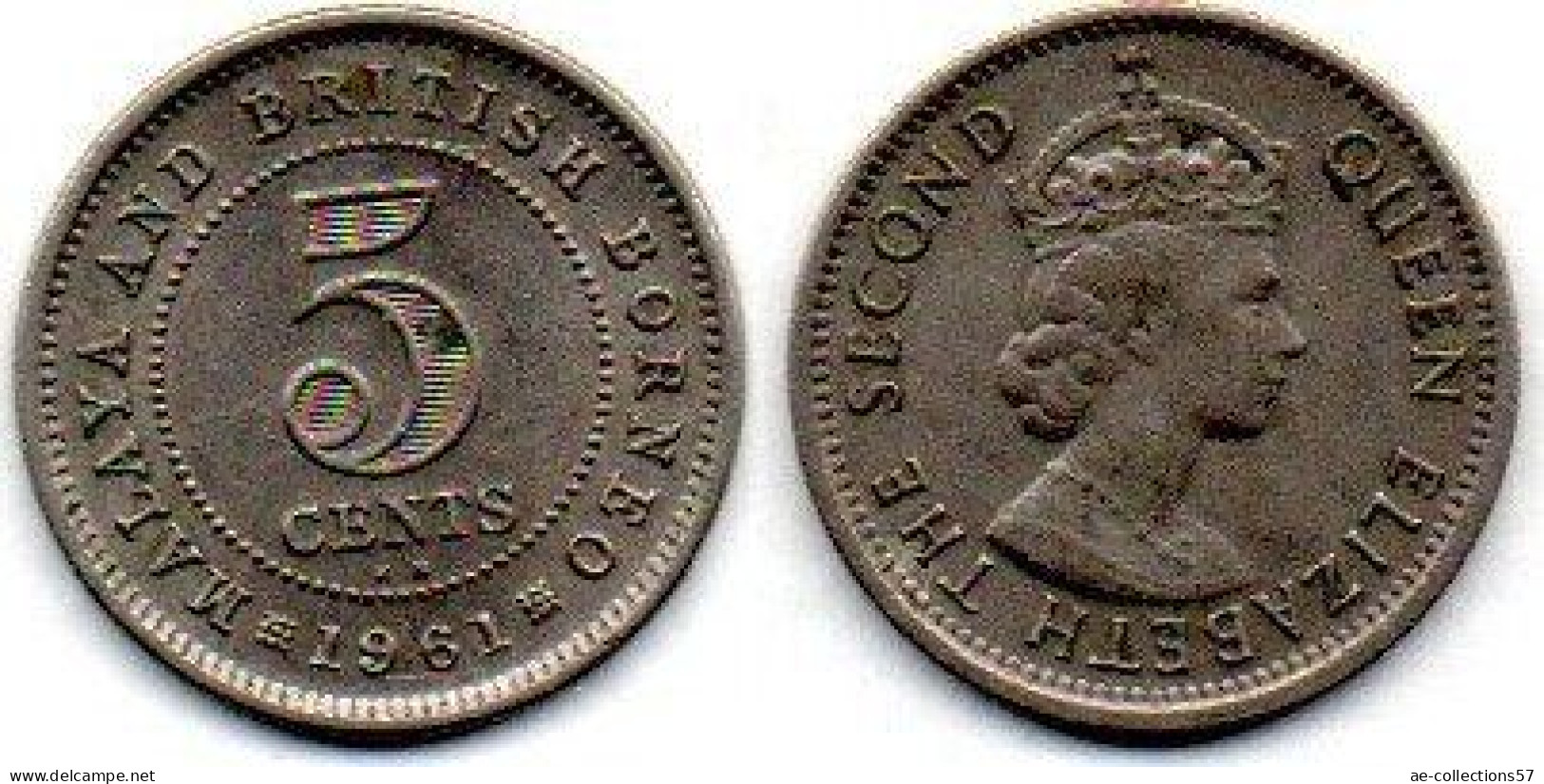 MA 25195  /  Malaya 5 Cents 1961 KN TTB - Maleisië