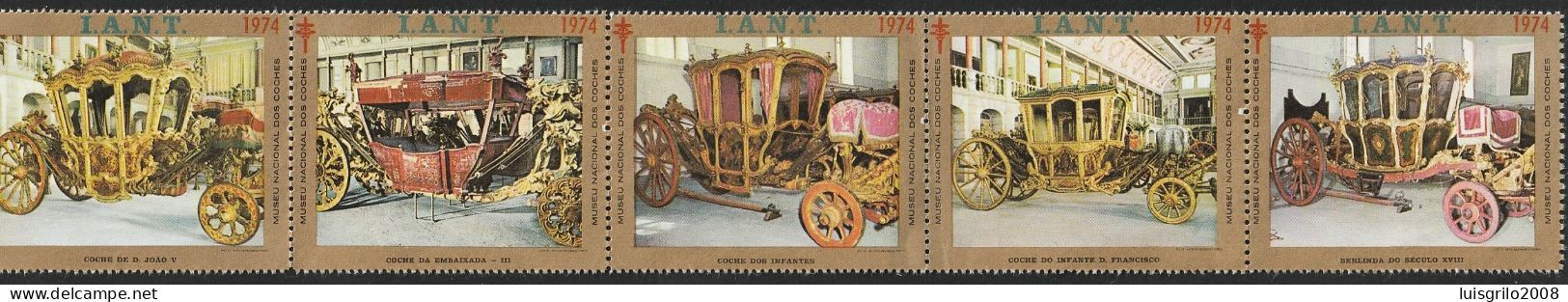 Portugal, Vignettes/ Vinhetas Tuberculosos - Museu Dos Coches, Lisboa, I.A.N.T. -|- Série Complète - MNH - Local Post Stamps