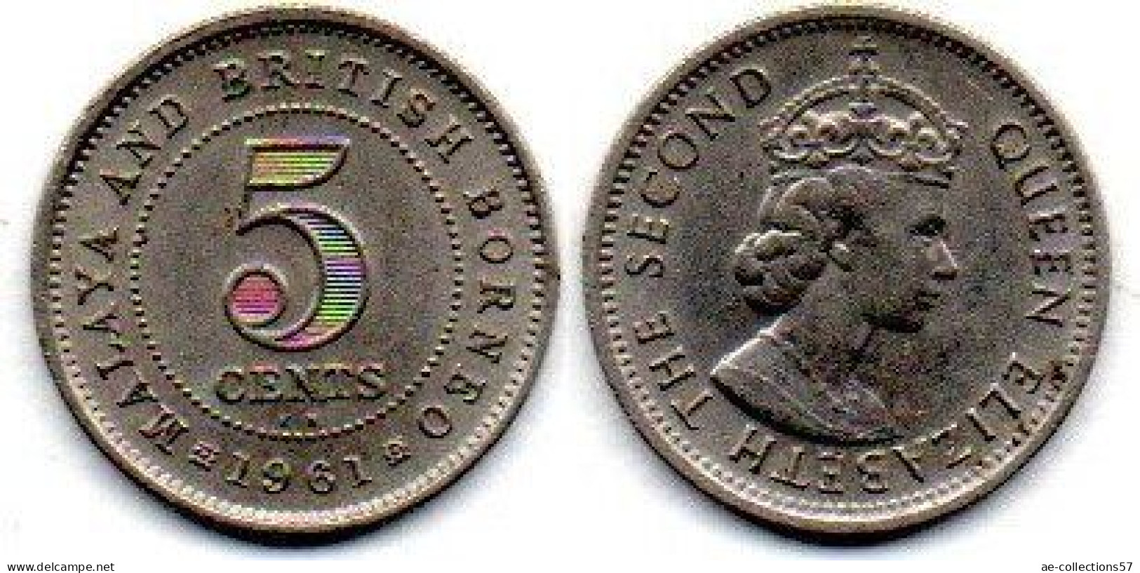 MA 25201  /  Malaya 5 Cents 1961 KN SUP - Malaysie