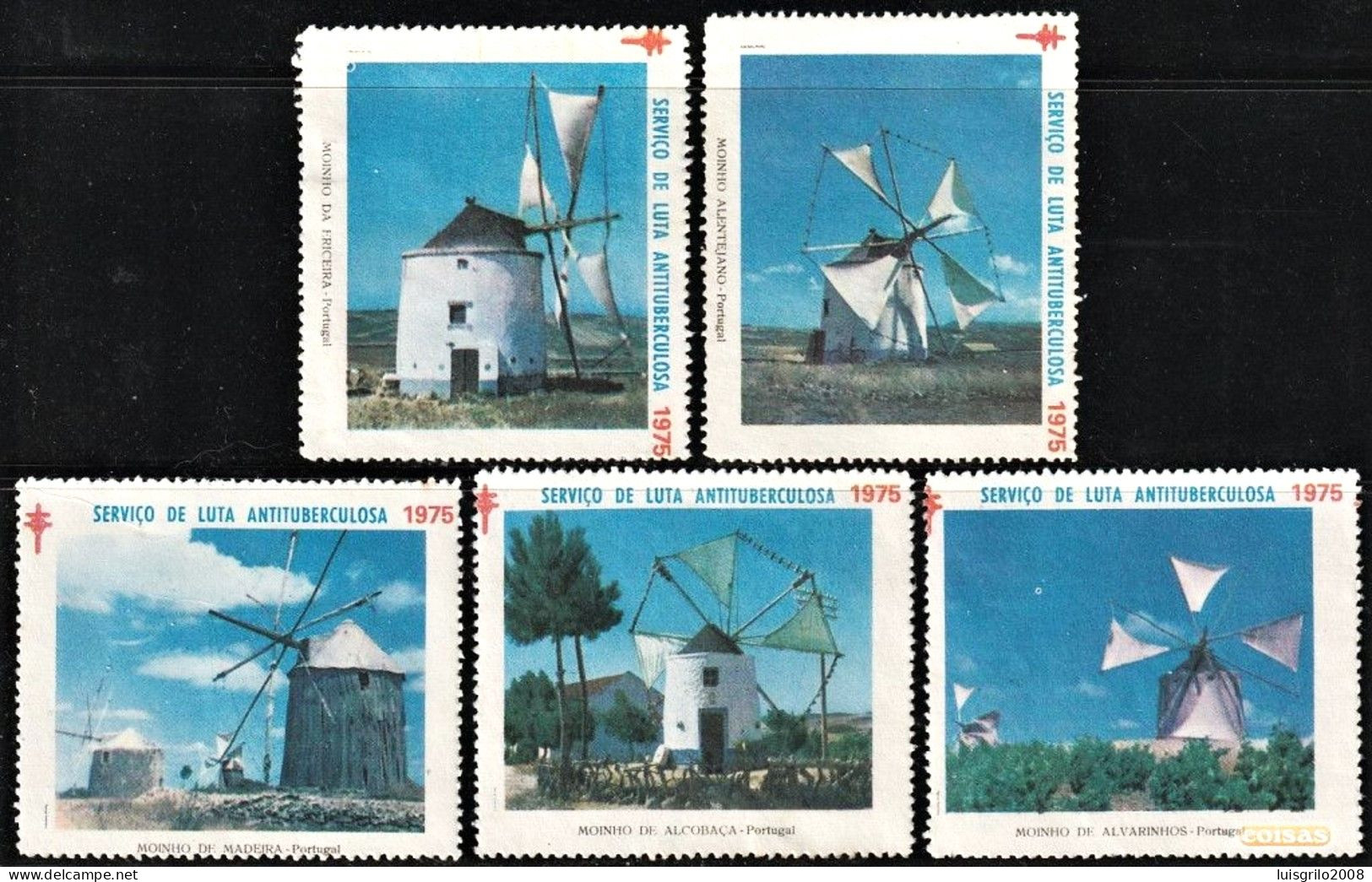 Portugal 1975, Vignettes/ Vinhetas Tuberculosos - Moinhos > Luta Antituberculosa -|- Série Complète - MNH - Local Post Stamps