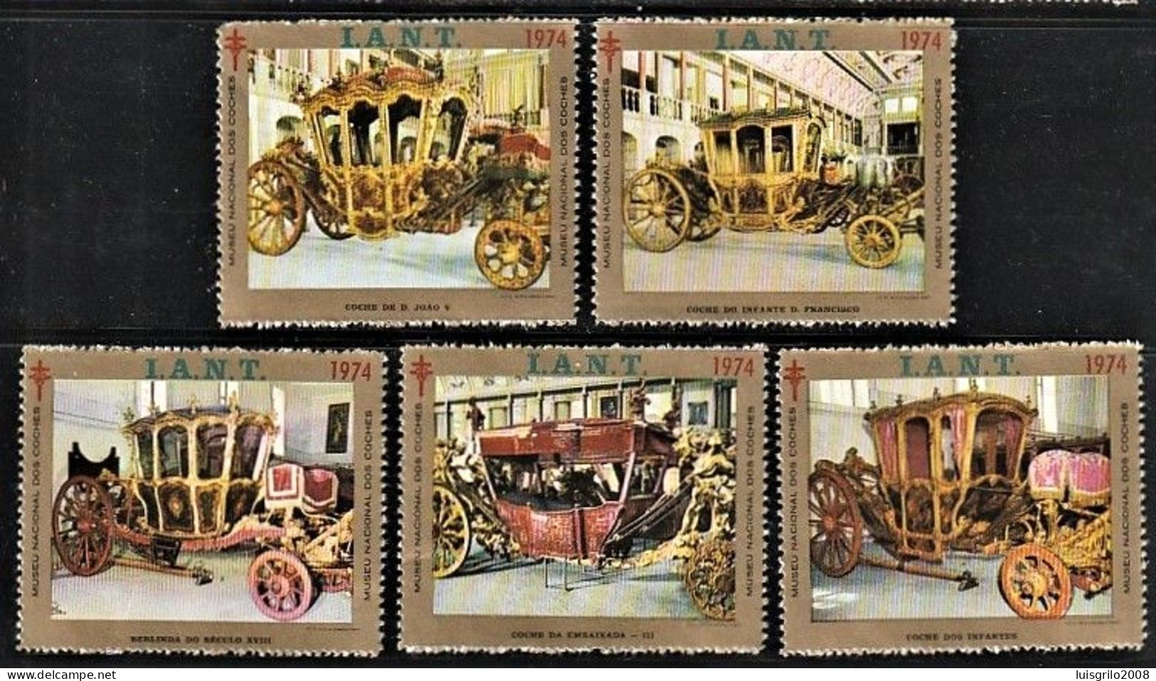 Portugal, Vignettes/ Vinhetas Tuberculosos - Museu Dos Coches, Lisboa, I.A.N.T. -|- Série Complète - MNH - Lokale Uitgaven