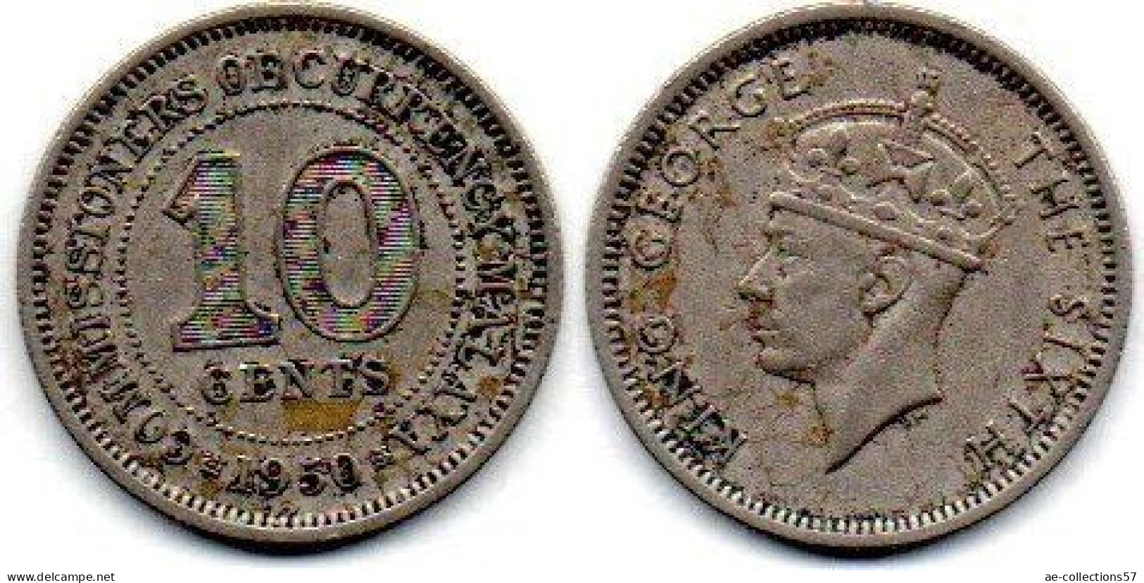 MA 25210  /  Malaya 10 Cents 1950 TB+ - Malaysie