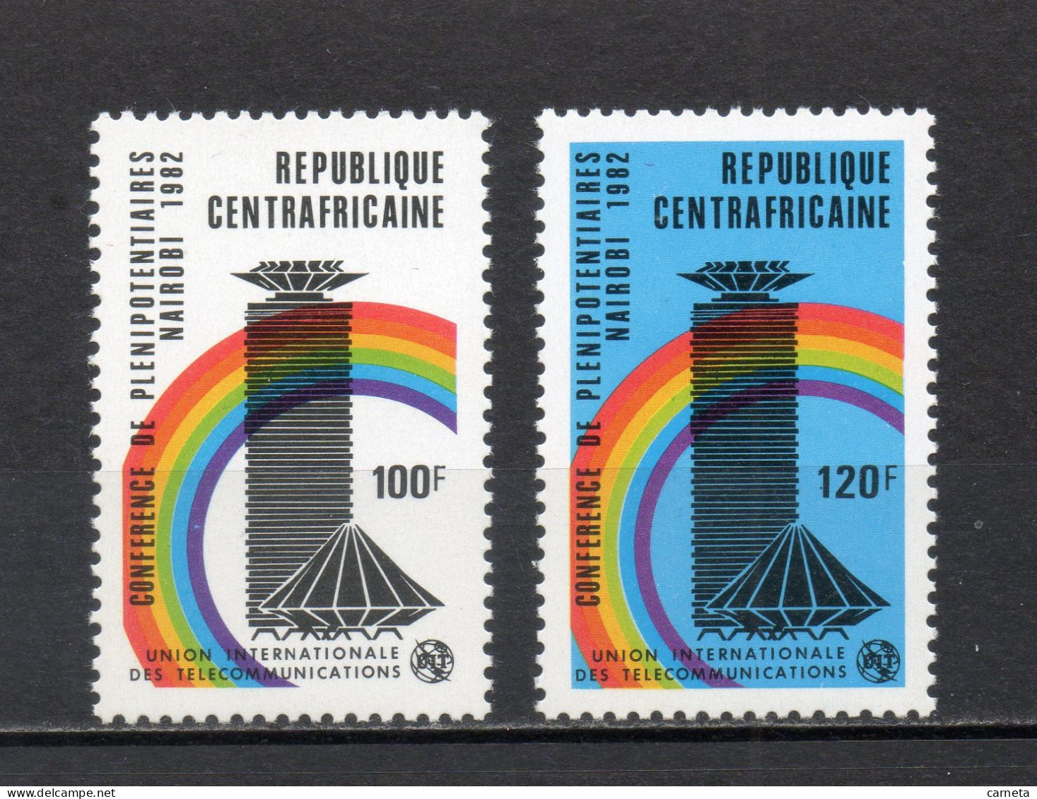 CENTRAFRIQUE N° 536 + 537   NEUFS SANS CHARNIERE COTE 2.50€   UIT TRAVAIL - Centrafricaine (République)