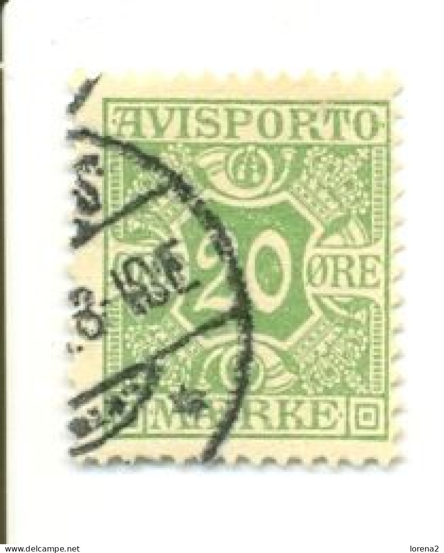 Sello Usado Dinamarca. Taxe Journaux. Yvert Nº 5taxe. Filigrana Corona. 2dina-5taxe - Used Stamps