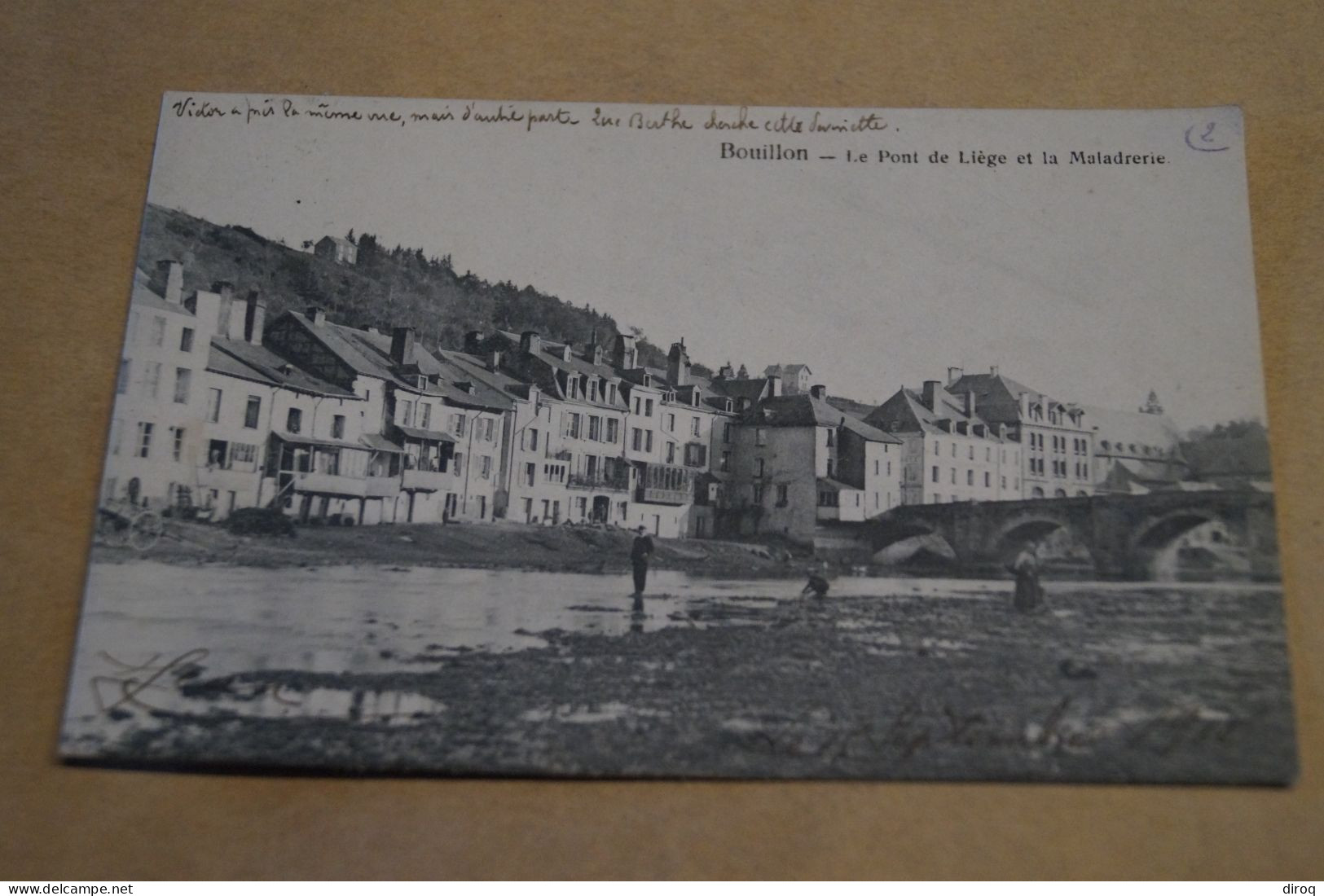 Bouillon 1918,le Pont De Liège Et La Maladerie,belle Carte Ancienne - Bouillon