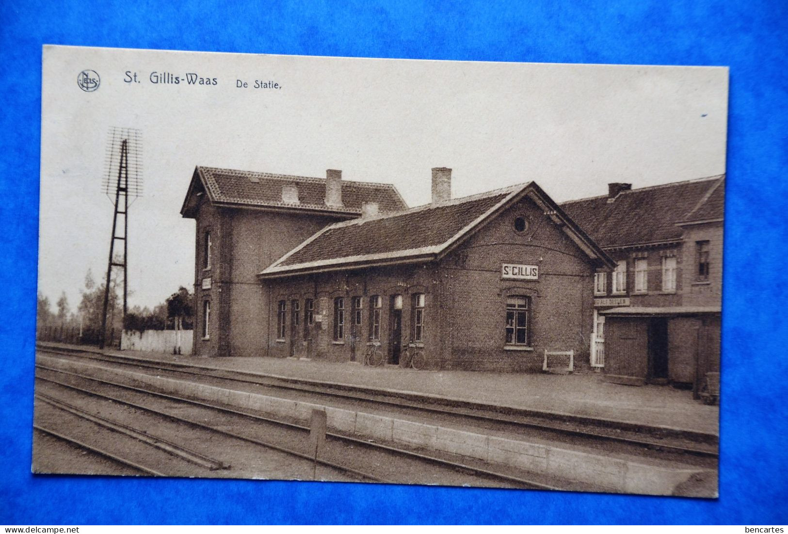 St Gillis-Waas 1925: De Statie - La Gare - Sint-Gillis-Waas