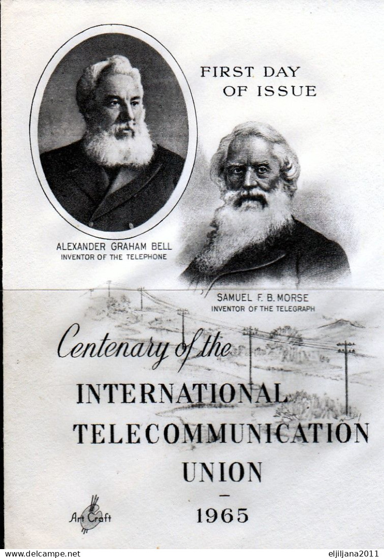 SALE !! 50 % OFF !! ⁕ USA 1965 ⁕ 2v FDC Cover International Telecommunication Union 11c. ⁕ Washington - 1961-1970
