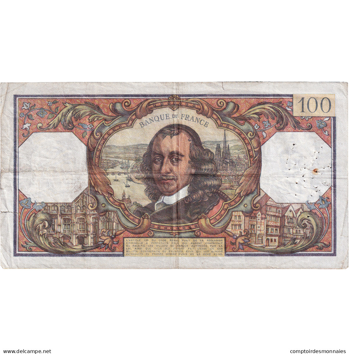 France, 100 Francs, Corneille, 1972, T.665, TB+, Fayette:65.40 - 100 F 1964-1979 ''Corneille''