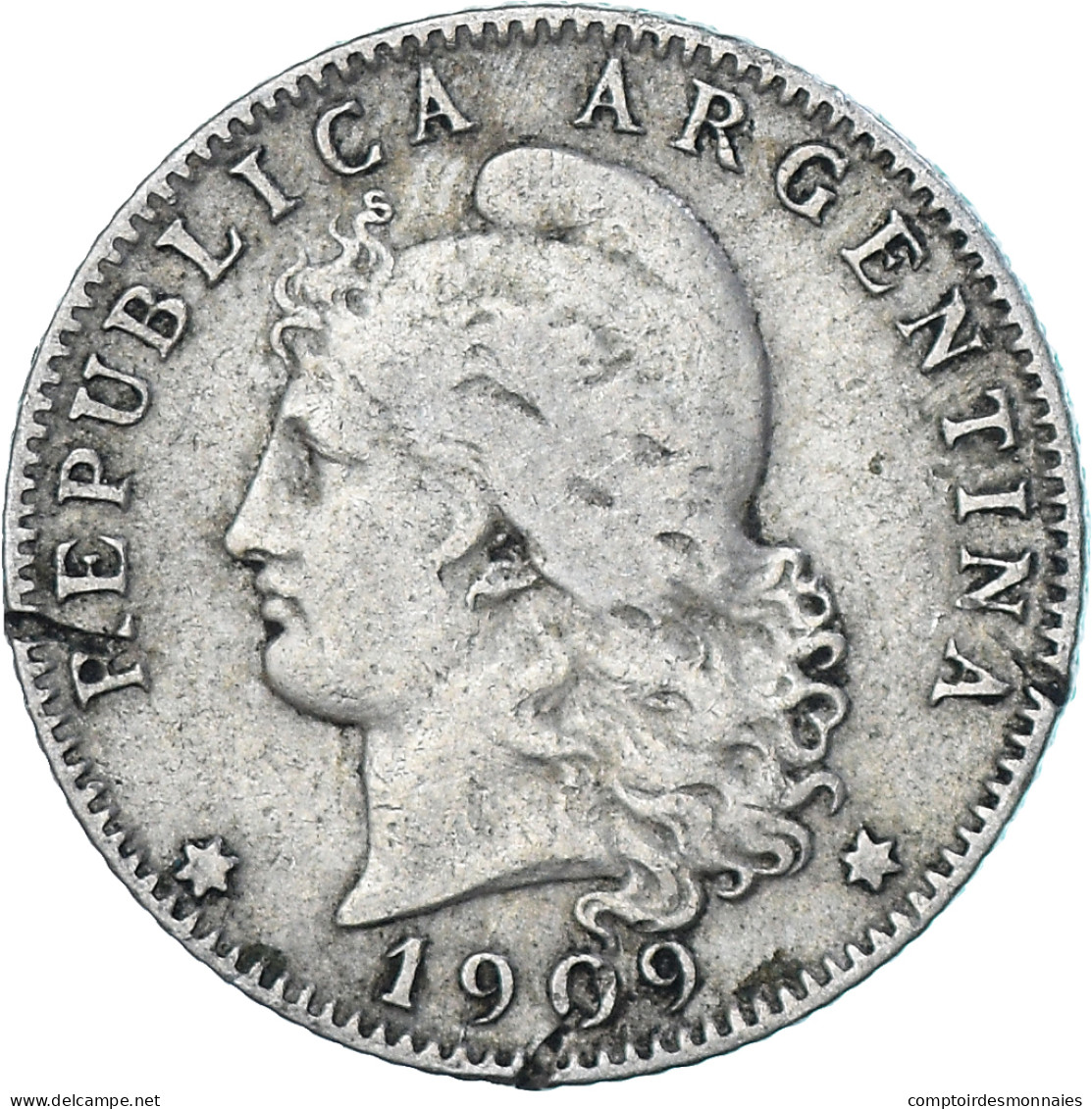 Monnaie, Argentine, 20 Centavos, 1909 - Argentine