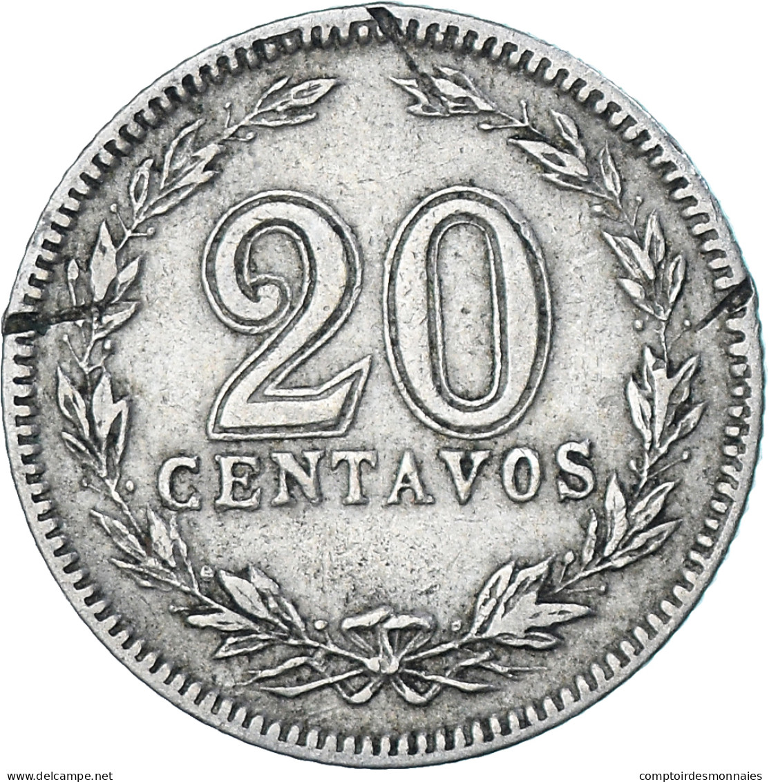 Monnaie, Argentine, 20 Centavos, 1909 - Argentine