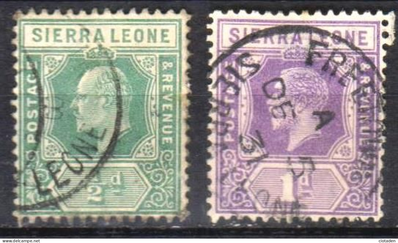 Sierra Léone - 1912 - Roi George V - 2 Timbres - Sierra Leone (...-1960)