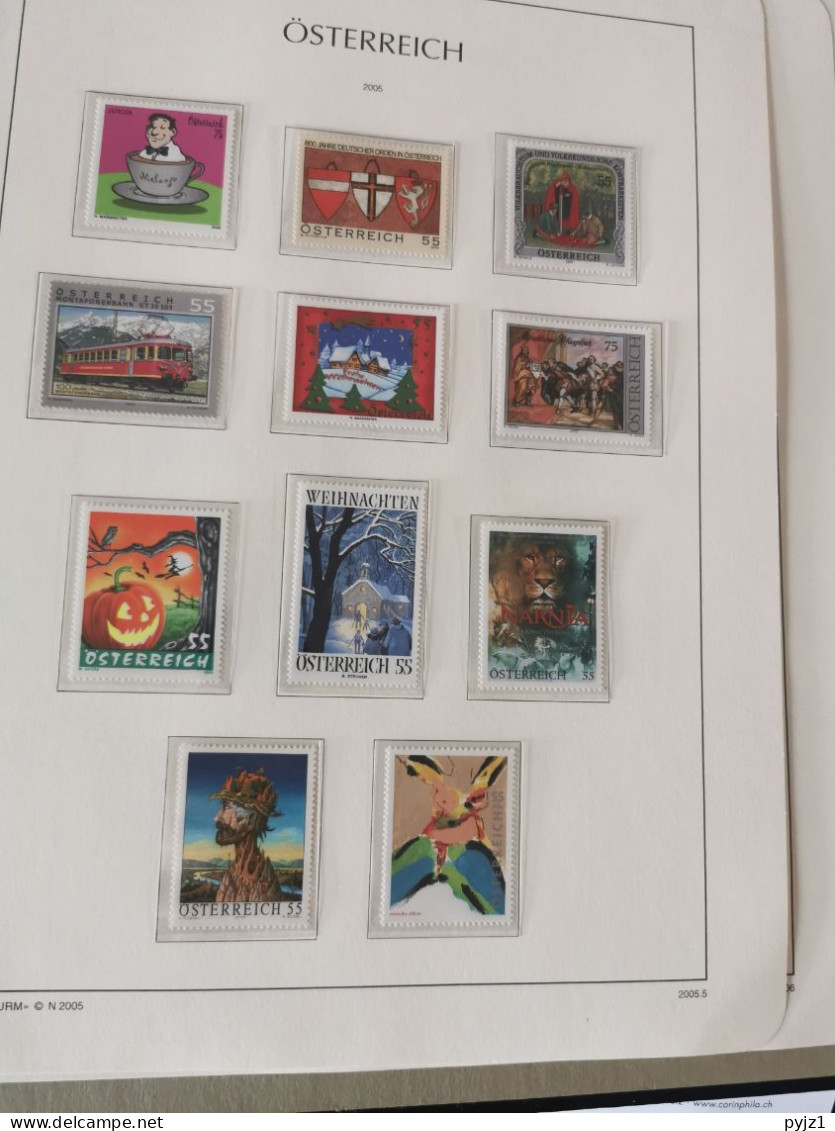 Austria 1989-2005 MNH in DAVO album and Leuchtturm pages