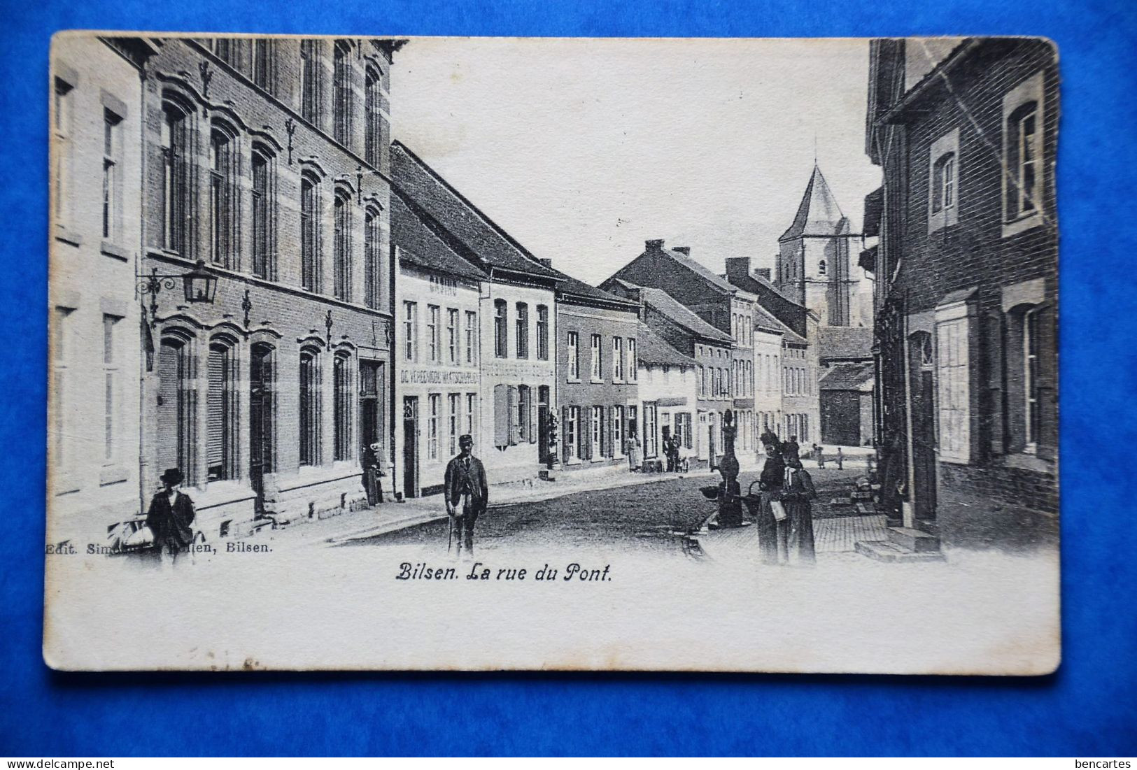 Bilzen 1907: La Rue Du Pont Très Animée - Bilzen