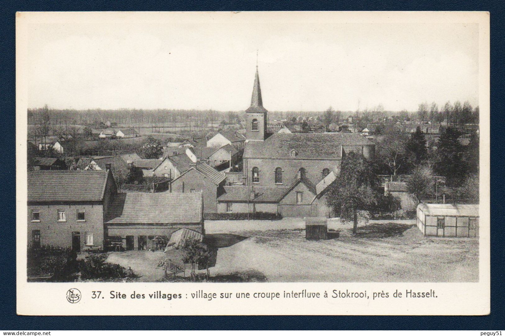 Stokrooi ( Hasselt). Panorama Du Village Avec L'église Saint-Amand. Série Les Paysages Belges- La Campine - Hasselt