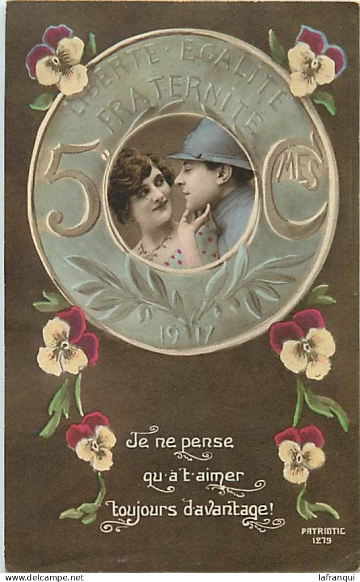 Themes Div- Ref TT726-guerre 1914-18-militaires-patriotique -couple Representation Monnaies -piece De 5 Centimes - - Münzen (Abb.)