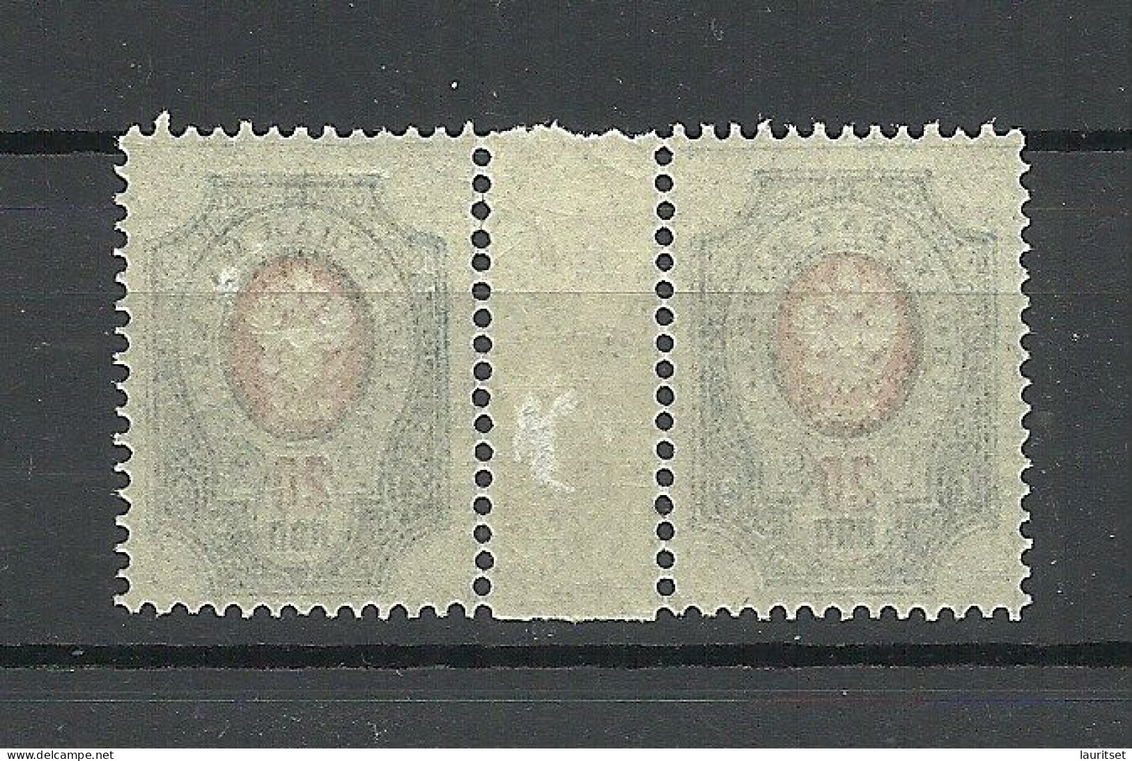 Russia Russland 1911 Michel 72 I A A As A Pair With Gutter Zwischensteg MNH/MH - Neufs