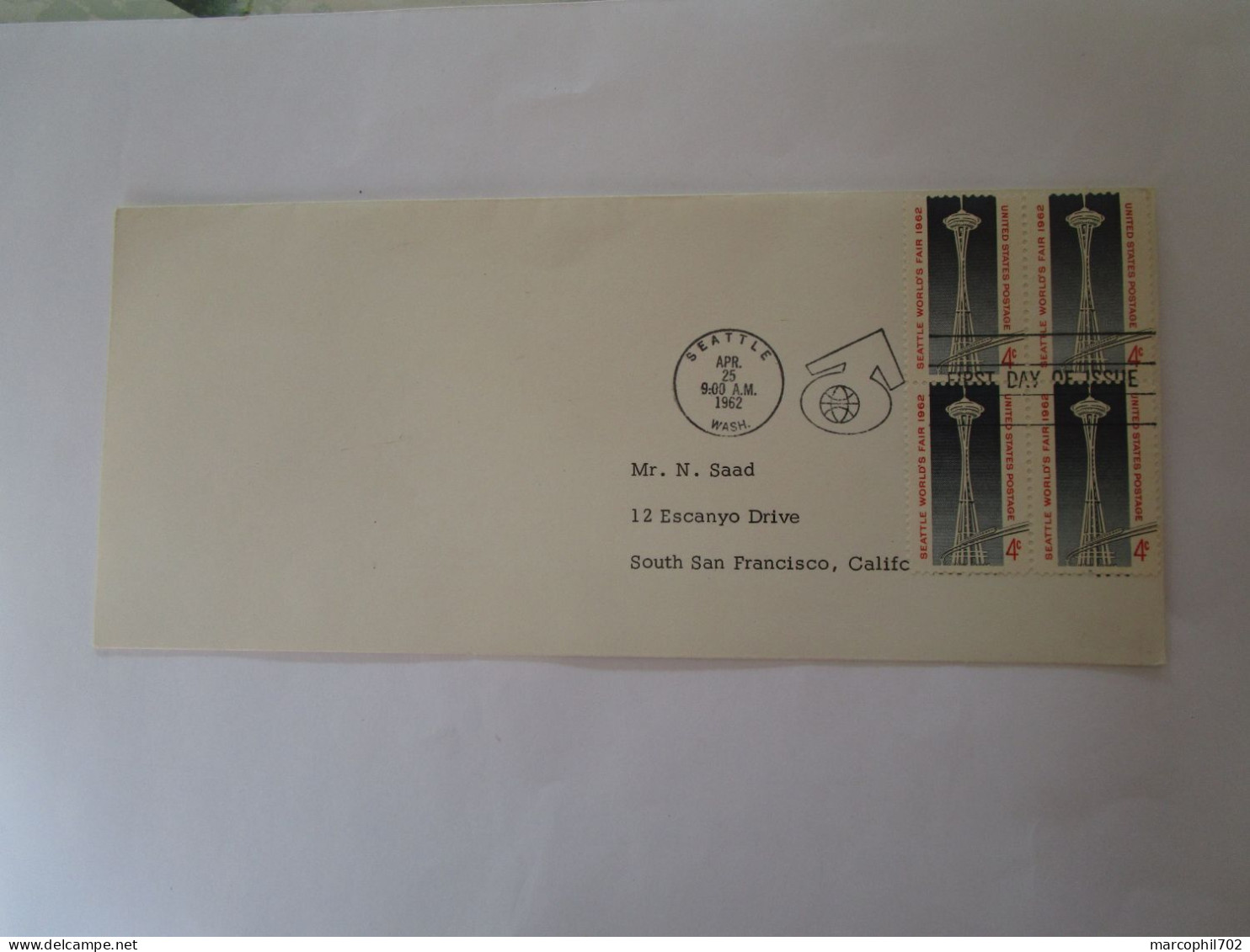 FDC USA Seattle 25/04/1962 - Maximum Cards