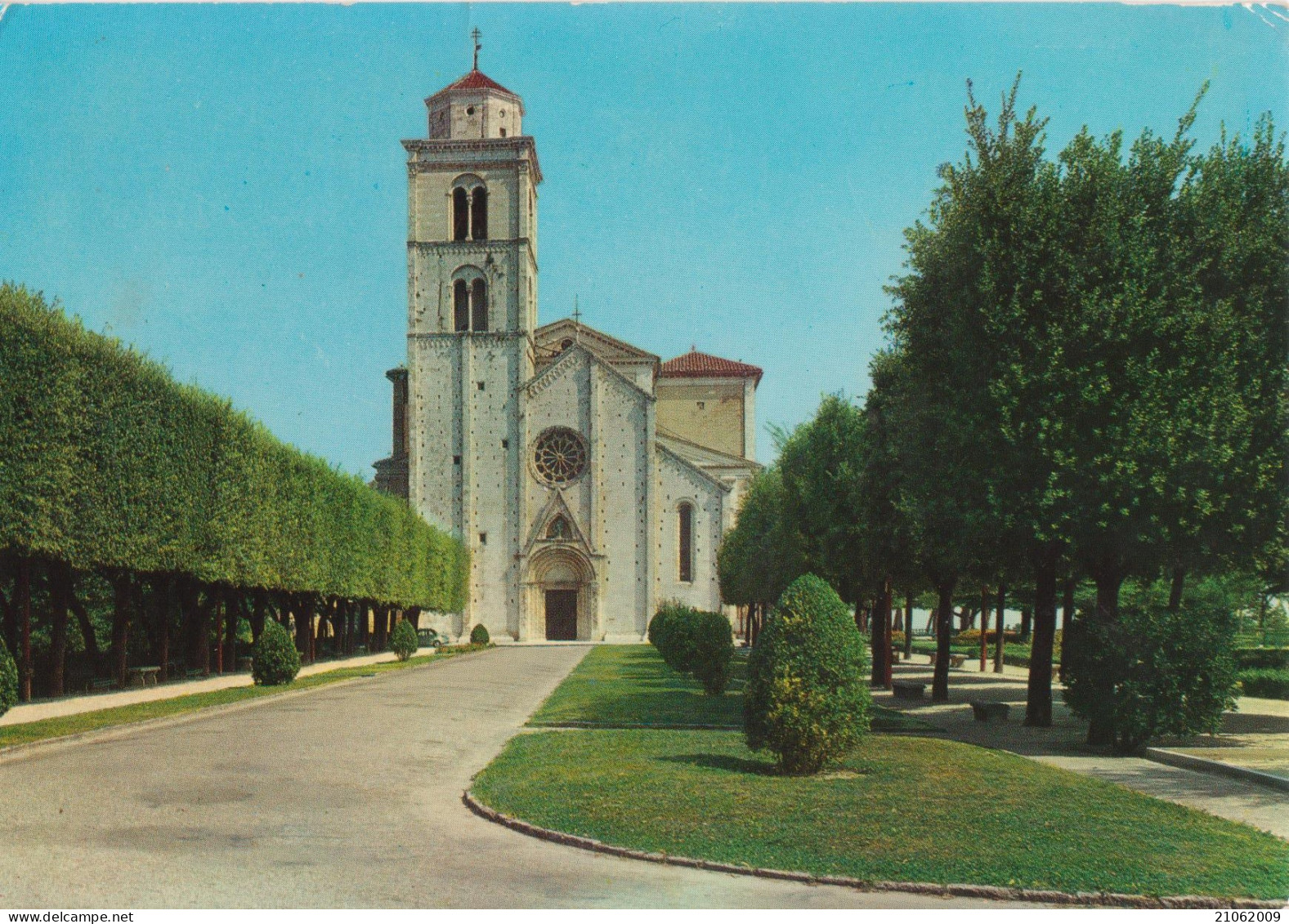 FERMO - PIAZZA GIRFALCO - CHIESA CHURCH EGLISE KIRSCH CATTEDRALE DUOMO CON FONTANA - V1973 - Fermo