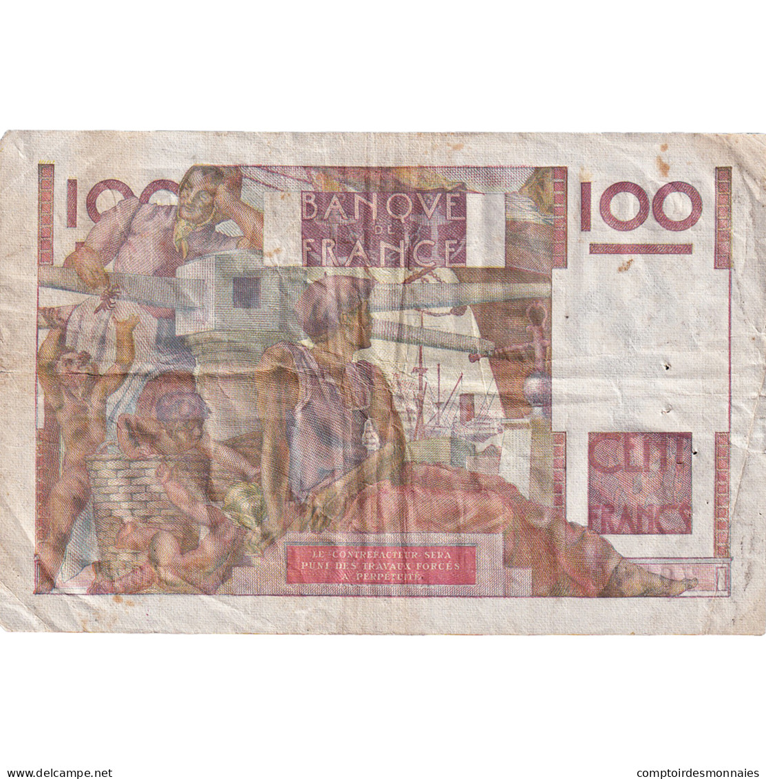 France, 100 Francs, Jeune Paysan, 1950, F.377, TB+, Fayette:28.28 - 100 F 1945-1954 ''Jeune Paysan''