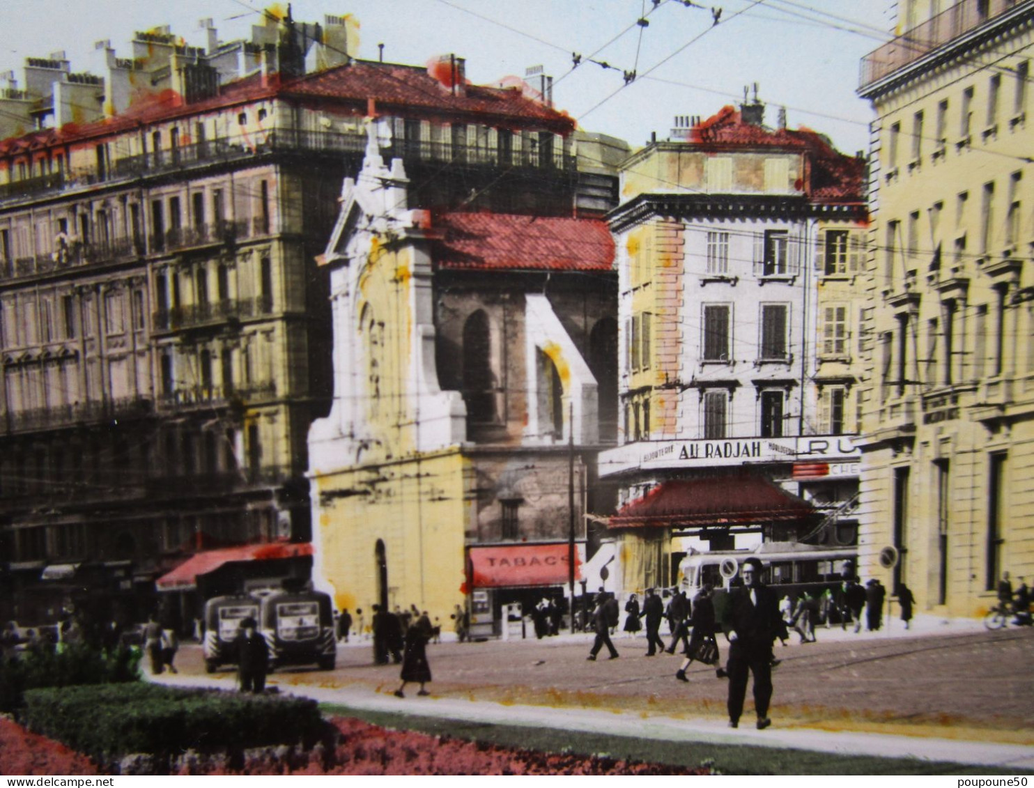 CP 13 Bouches Du Rhône MARSEILLE - Jardins Sur Le Quai Des Belges Bijouterie Au Radjah,brasserie Mont Ventoux Basso 1960 - Parchi E Giardini