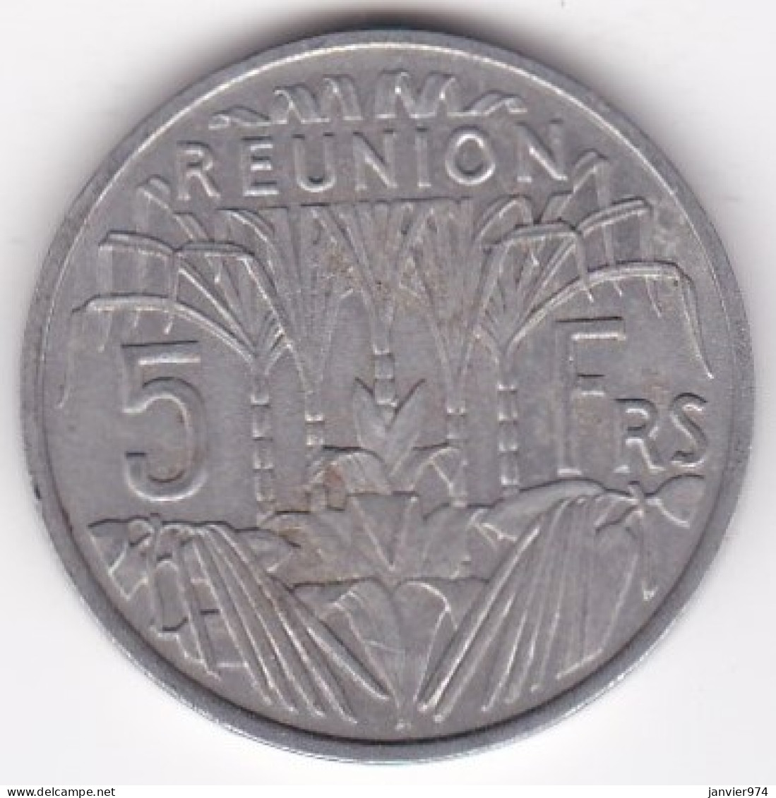 Ile De La Réunion 5 Francs 1955 , En Aluminium, Lec# 69 - Réunion