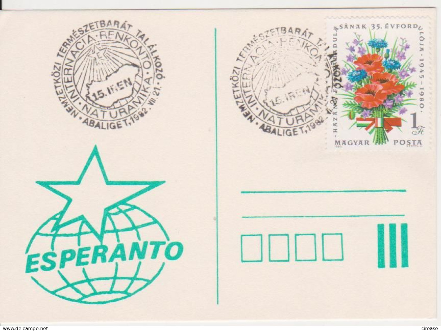 ESPERANTO HUNGARY POSTCARD - Esperanto