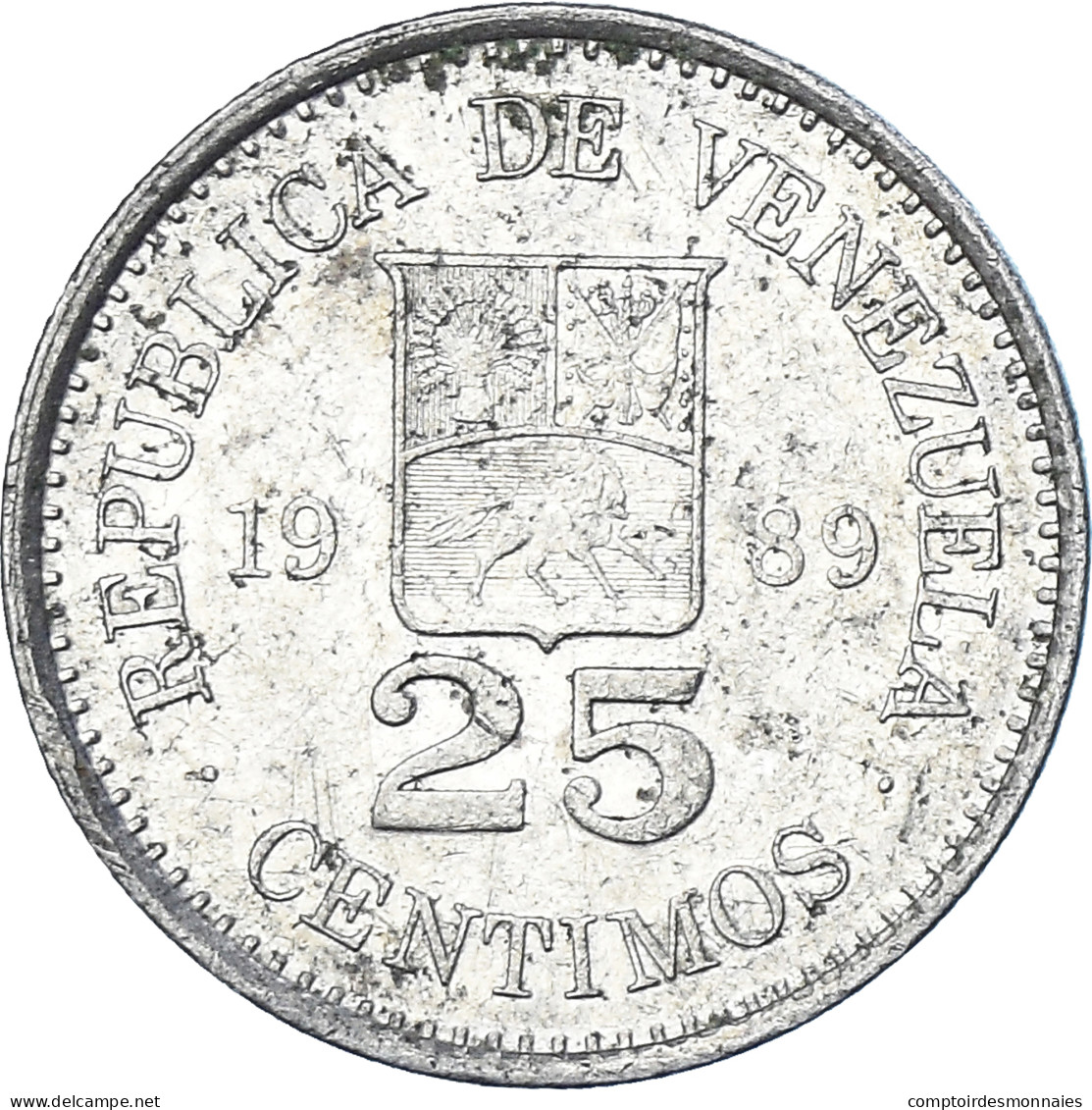 Monnaie, Venezuela, 25 Centimos, 1989 - Venezuela