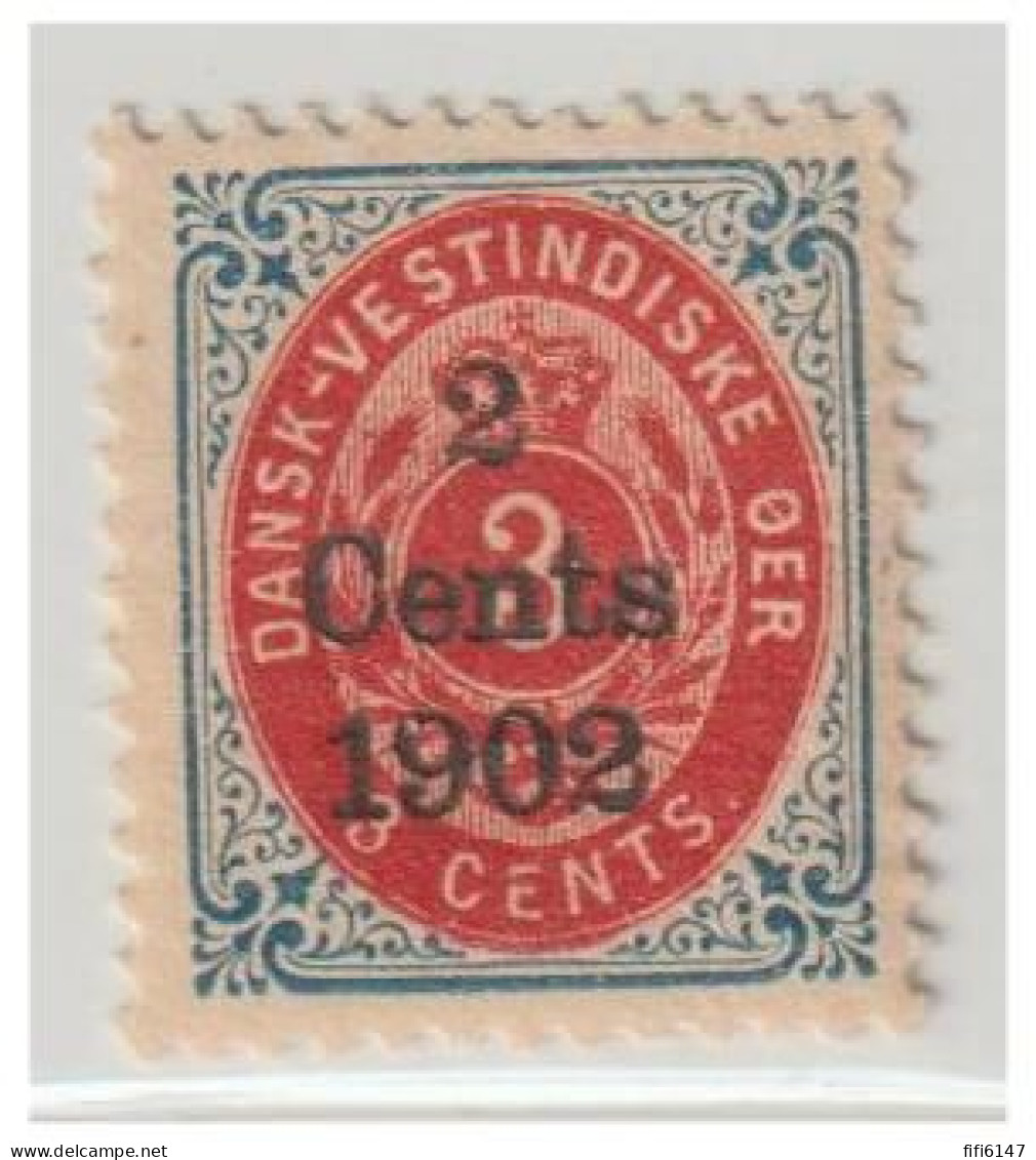 DANEMARK -- West Indies - Facit N° 25** Dentelé 12 3/4 X 12 3/41 Inverted Frame -- - Denmark (West Indies)