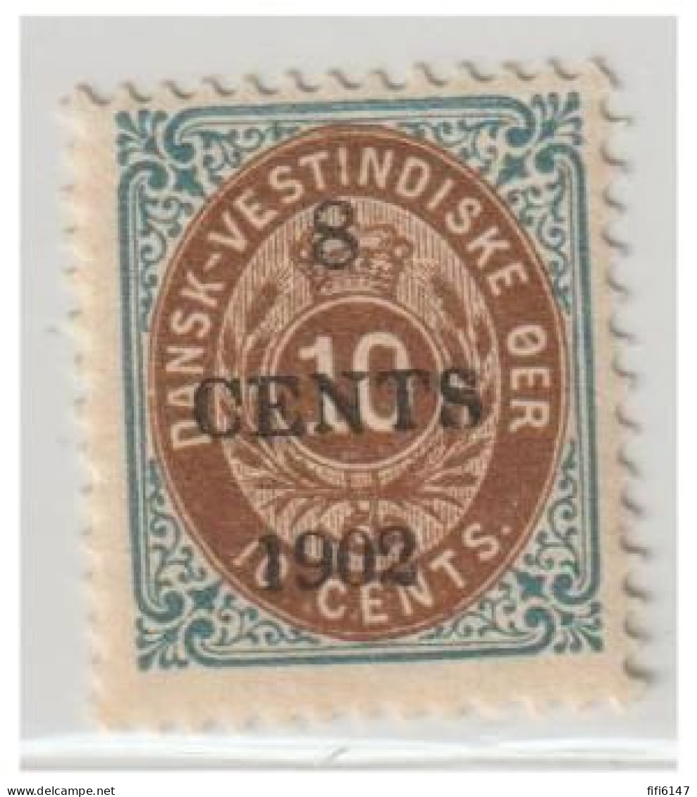 DANEMARK -- West Indies - Facit N° 26**  Normal Frame -- - Denmark (West Indies)