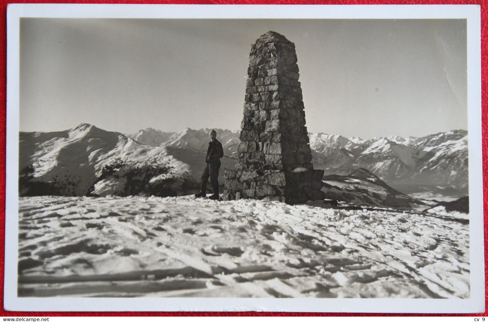 AK Joelspitze Schigebiet Auffach Tirol 1930 E Schneider Österreich Gelaufen Used B43 - Sillian