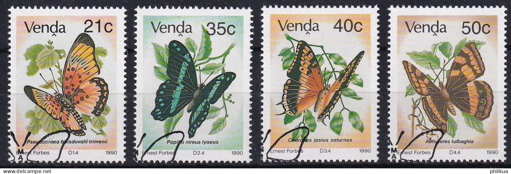 MiNr. 213 - 216 Südafrika, Venda    1990, 15. Nov. Schmetterlinge - Mit ET-Eckstempel - Venda