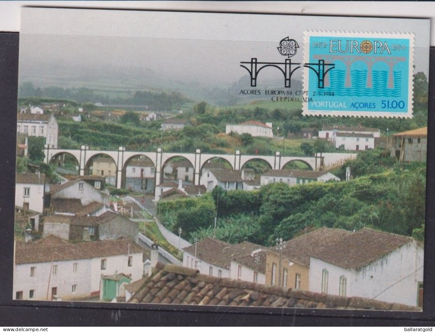 Portugal Azores 1984 Europa Maxi Card - Brieven En Documenten