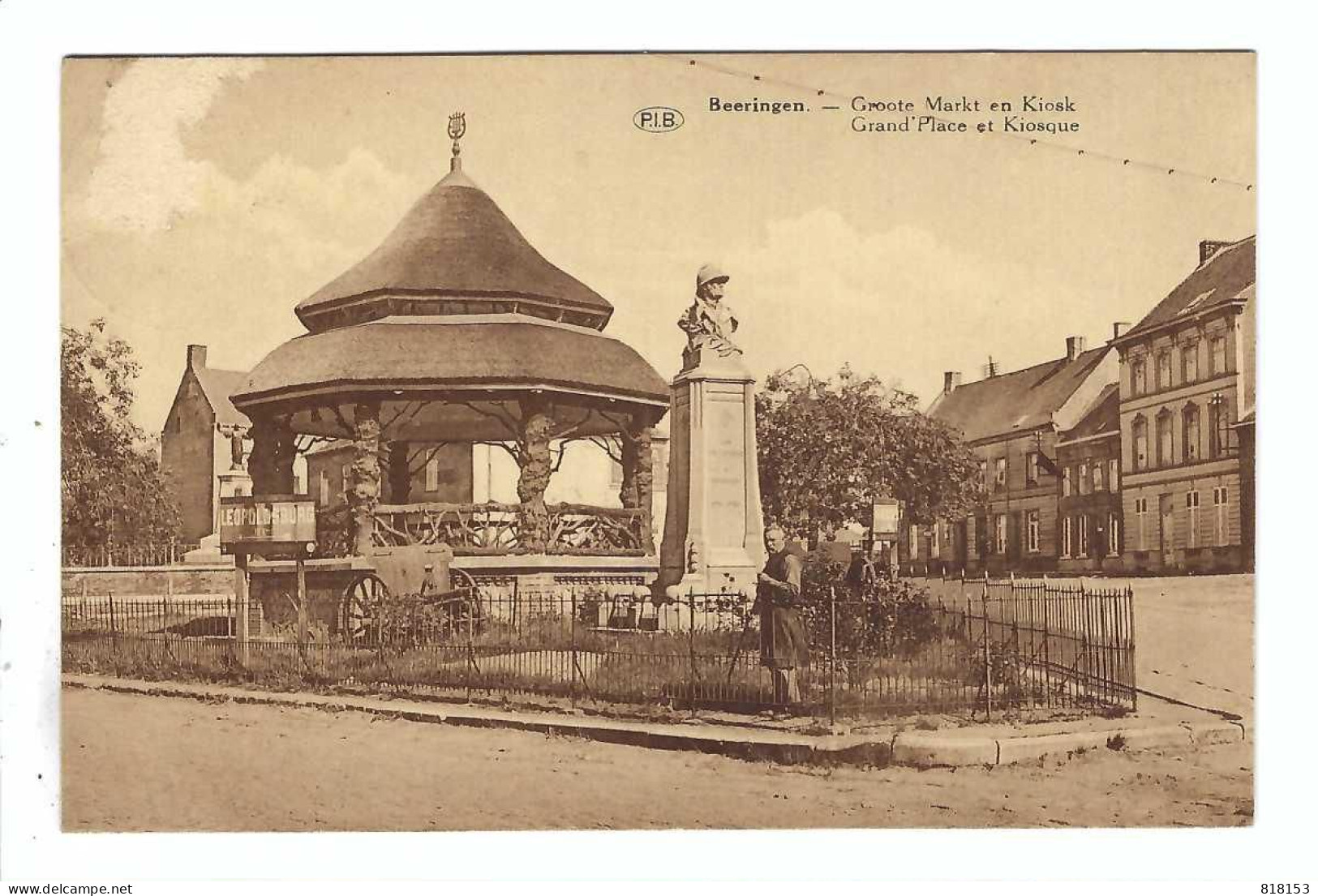 Beringen  Beeringen  -  Groote Markt En Kiosk  Grand'Place Et Kiosque - Beringen