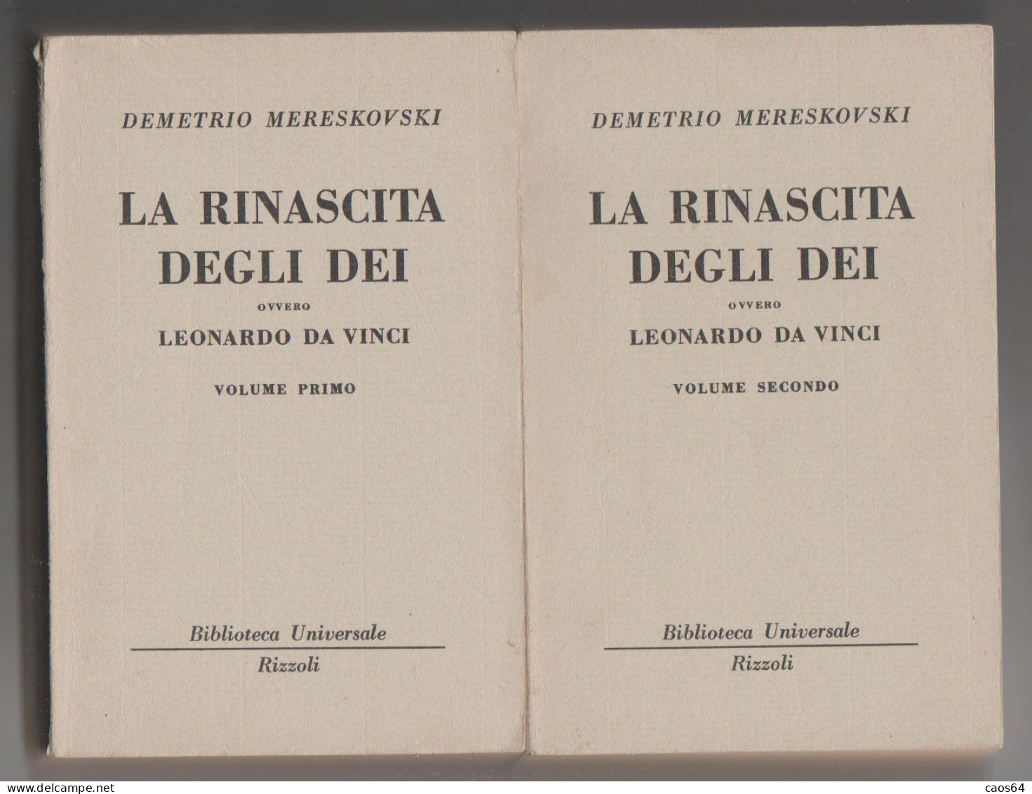 La Rinascita Degli Dei Demetrio Mereskovski BUR 1953 - Grote Schrijvers