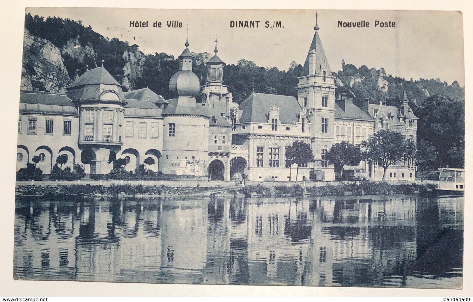 CP Dinant Nouvelle Poste/Hôtel De Ville->Ligue Nationale Belge Dispensaire De Dinant.cachet Belgique*8*Belgie 5 Mars19? - Fortune Cancels (1919)