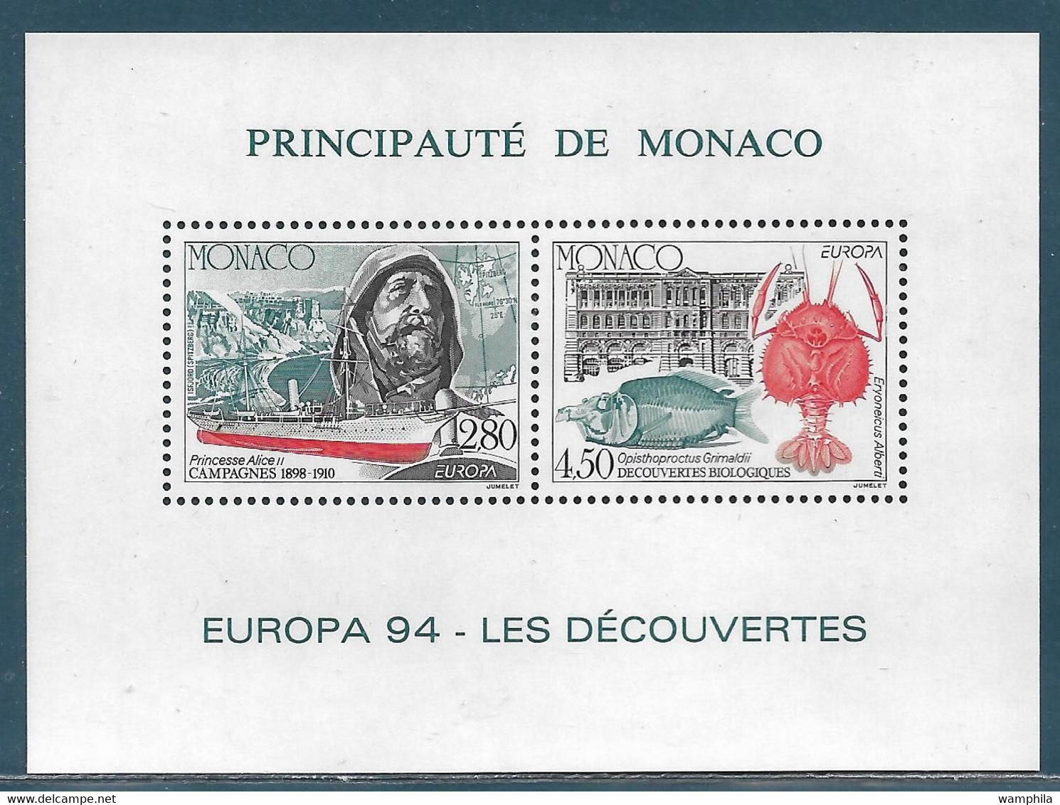 Monaco Bloc Spécial Gommé N°23**, Timbres 1935/36 Europa 1994 Cote 140€. - Blocs