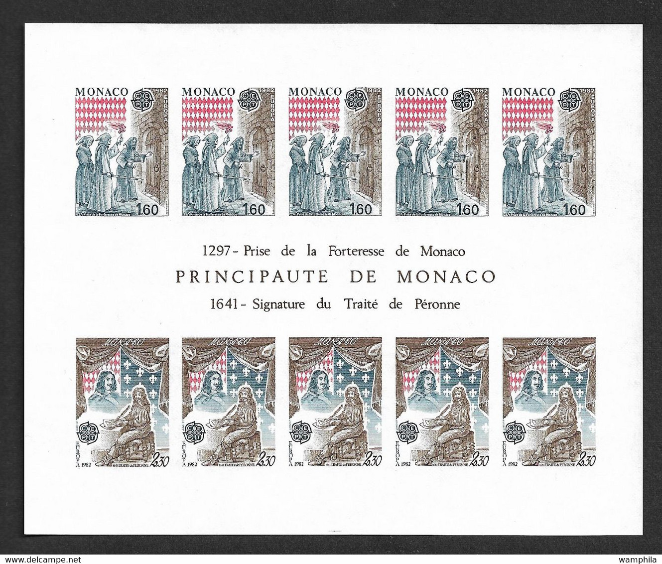 Monaco Bloc N°22a** Non Dentelé. Europa 1982 Cote 400€. - 1982