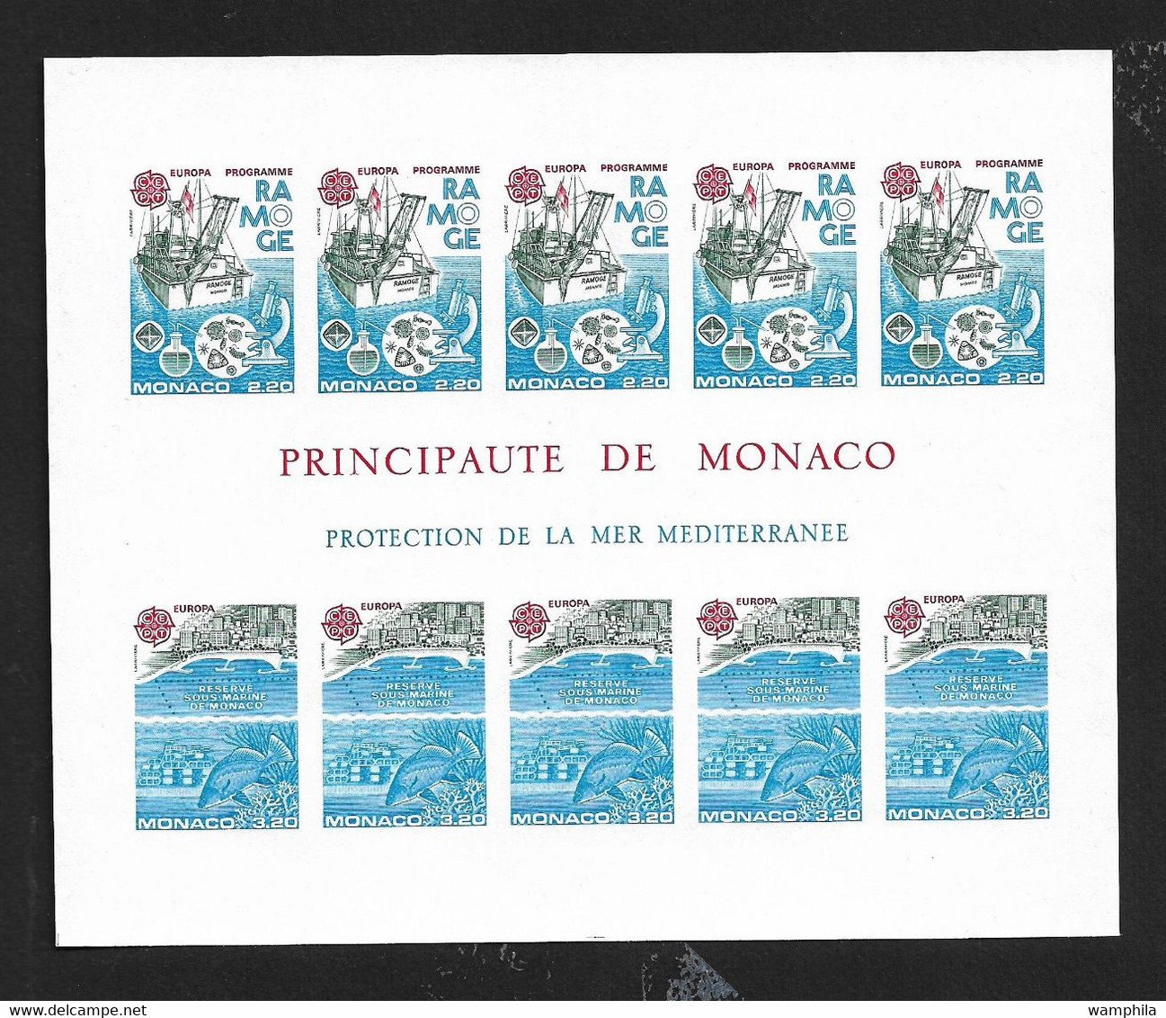 Monaco Bloc N°34a** Non Dentelé. Europa 1986 Cote 465€. - Variedades Y Curiosidades