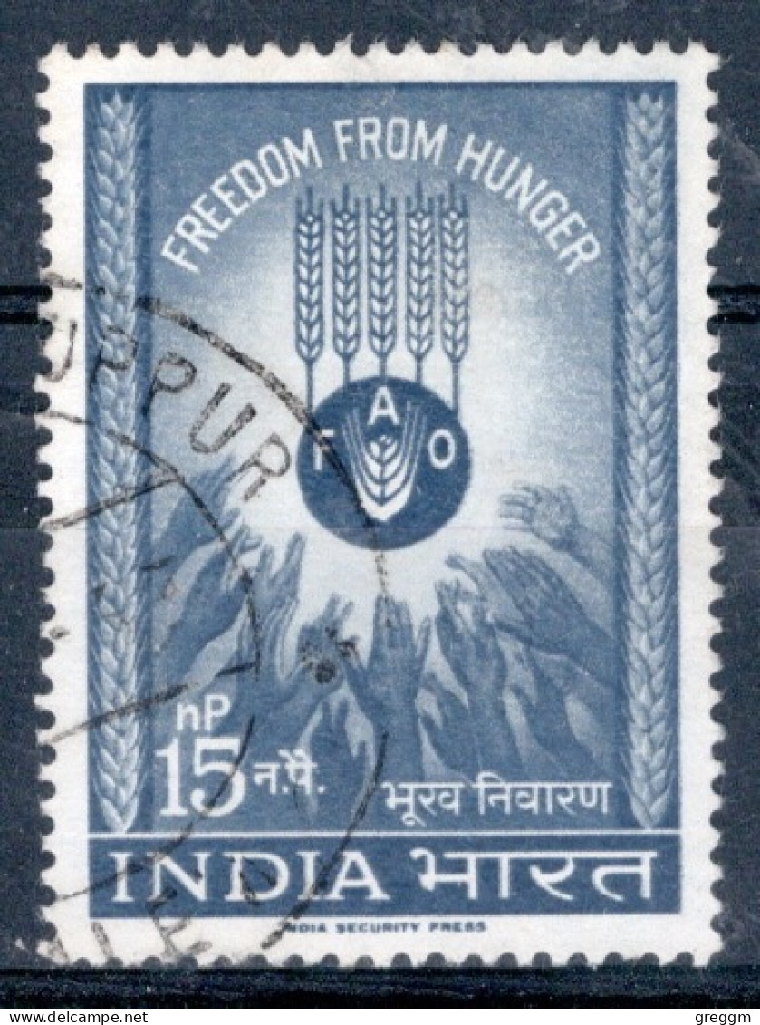 India 1963 Single Stamp Celebrating Freedom From Hunger. - Used Stamps