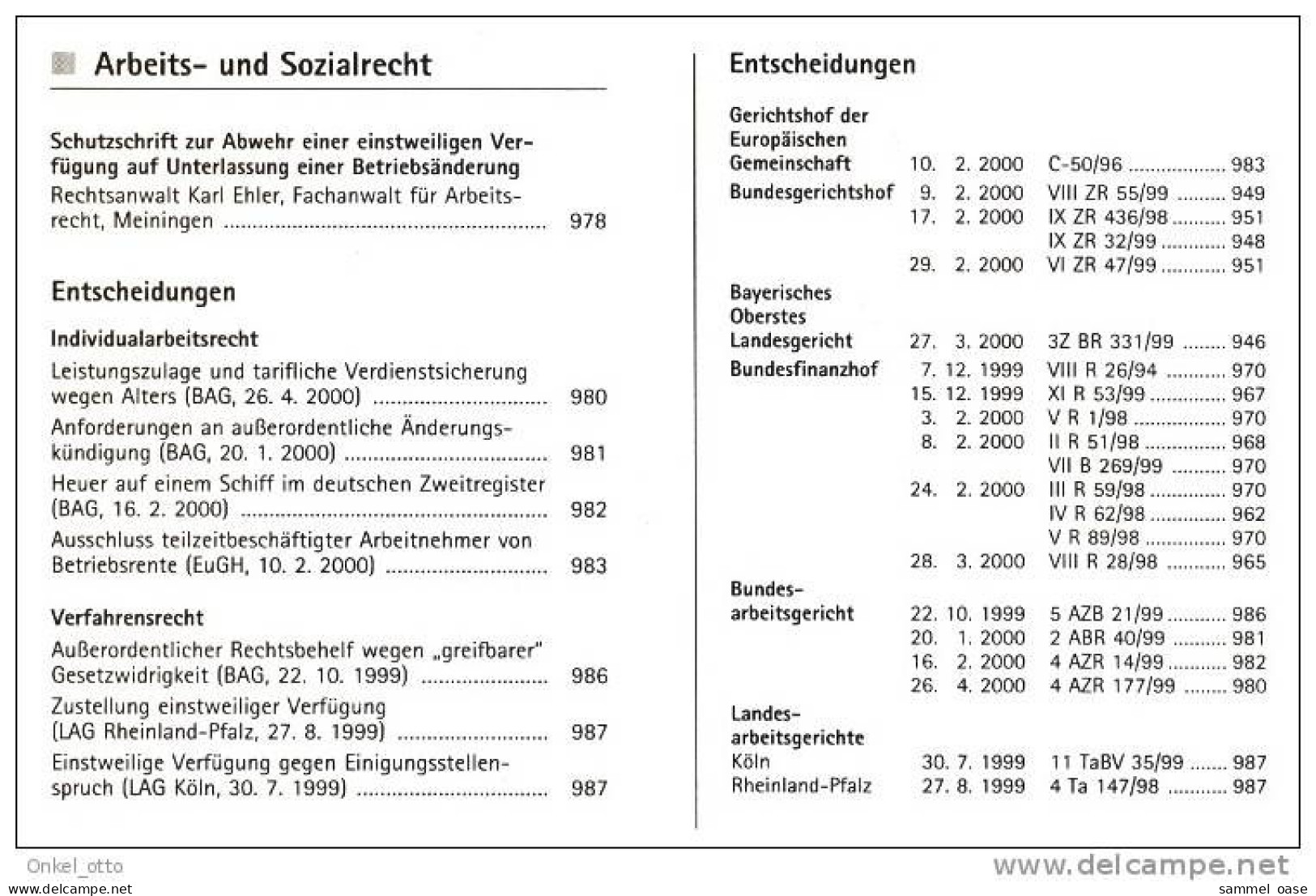 Betriebs Berater 19 - 2000 Steuer - Wirtschaft Recht - Other & Unclassified