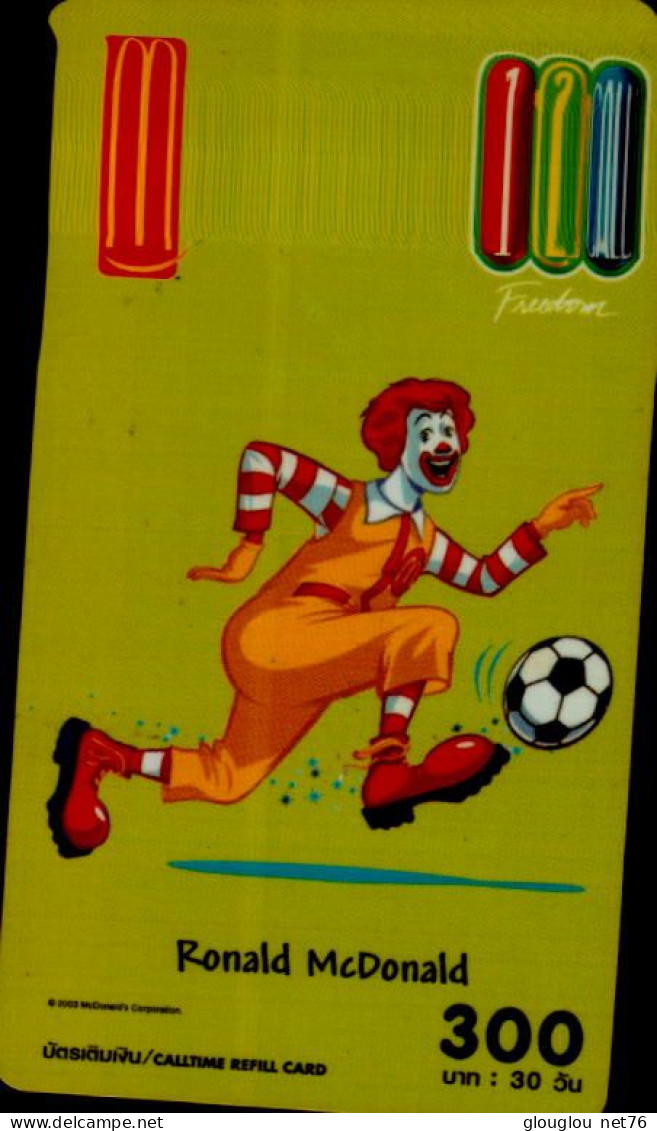 TELECARTE....PUB MAC DONALD - Publicidad