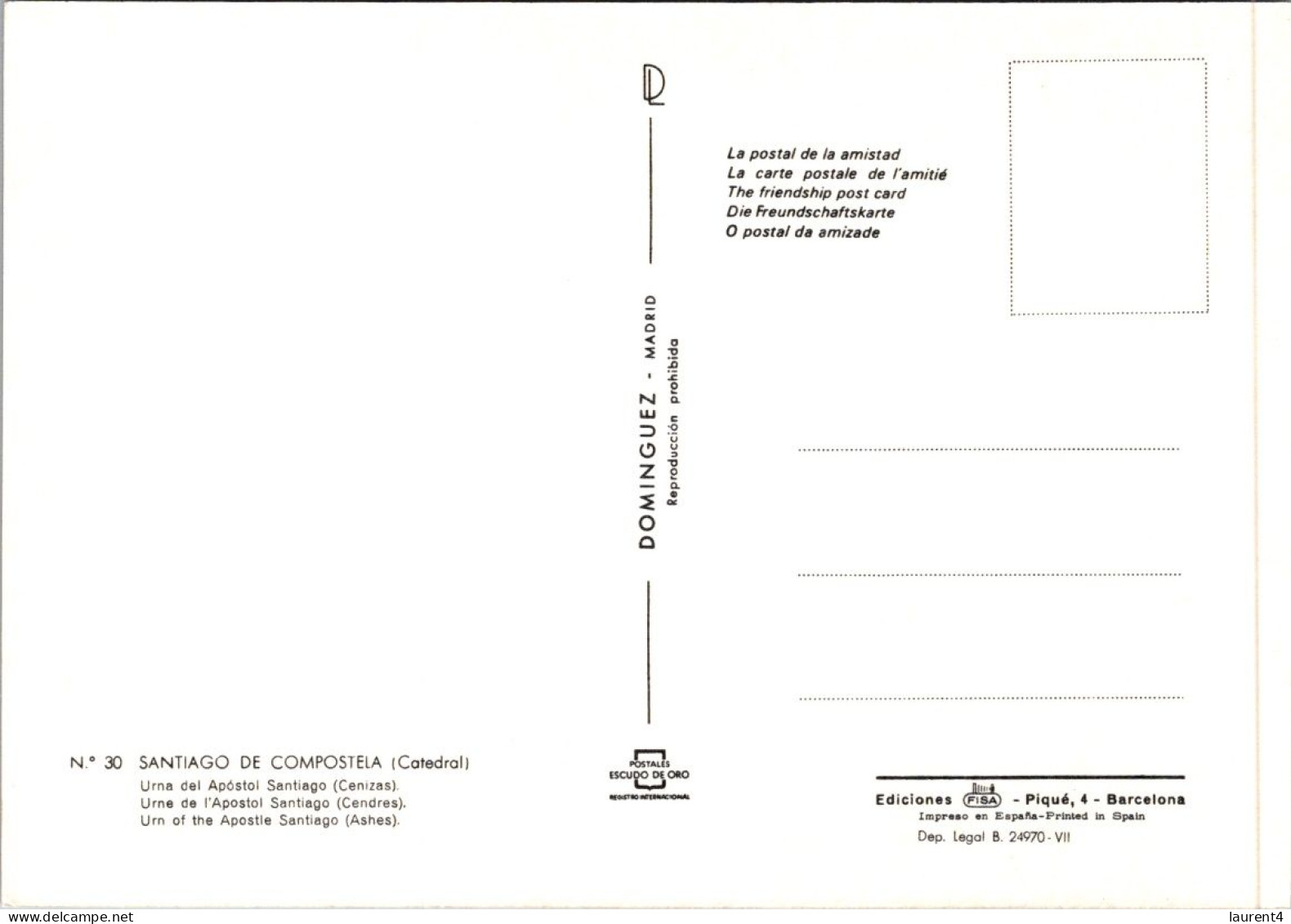24-9-2023 (2 U 5) Spain - Santiago De Compostella (2 Postcards) - Eglises Et Cathédrales