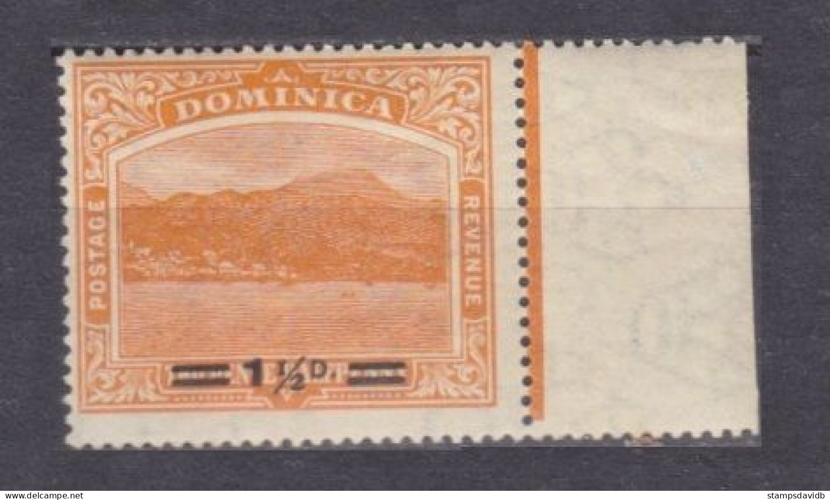 1920 Dominica 56 MLH Landscape - Overprint - Dominica (...-1978)