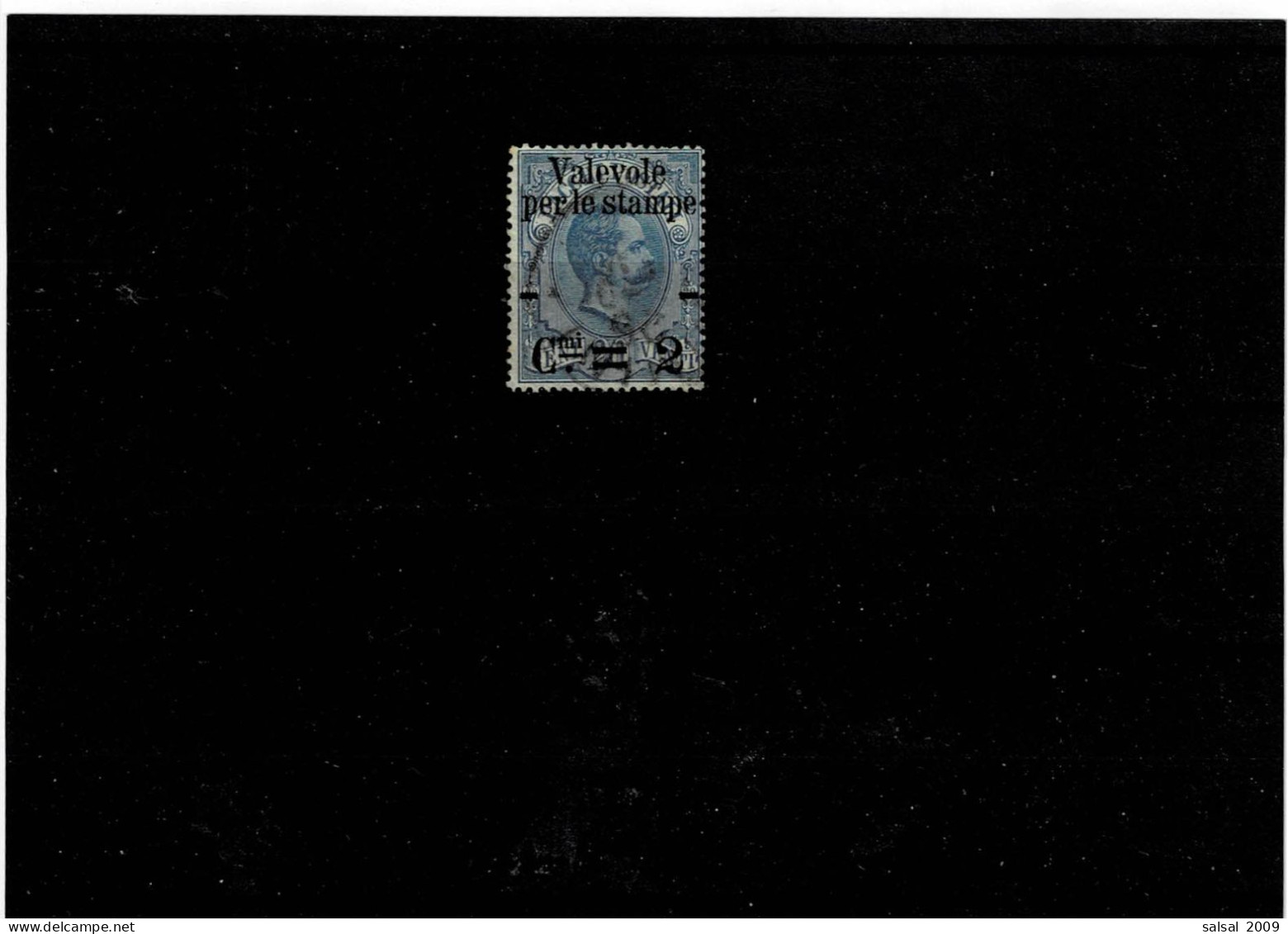 ITALIA REGNO ,"Pacchi Postali Soprastampati",2c.su 20c.azzurro ,usato ,qualita Ottima - Postal Parcels