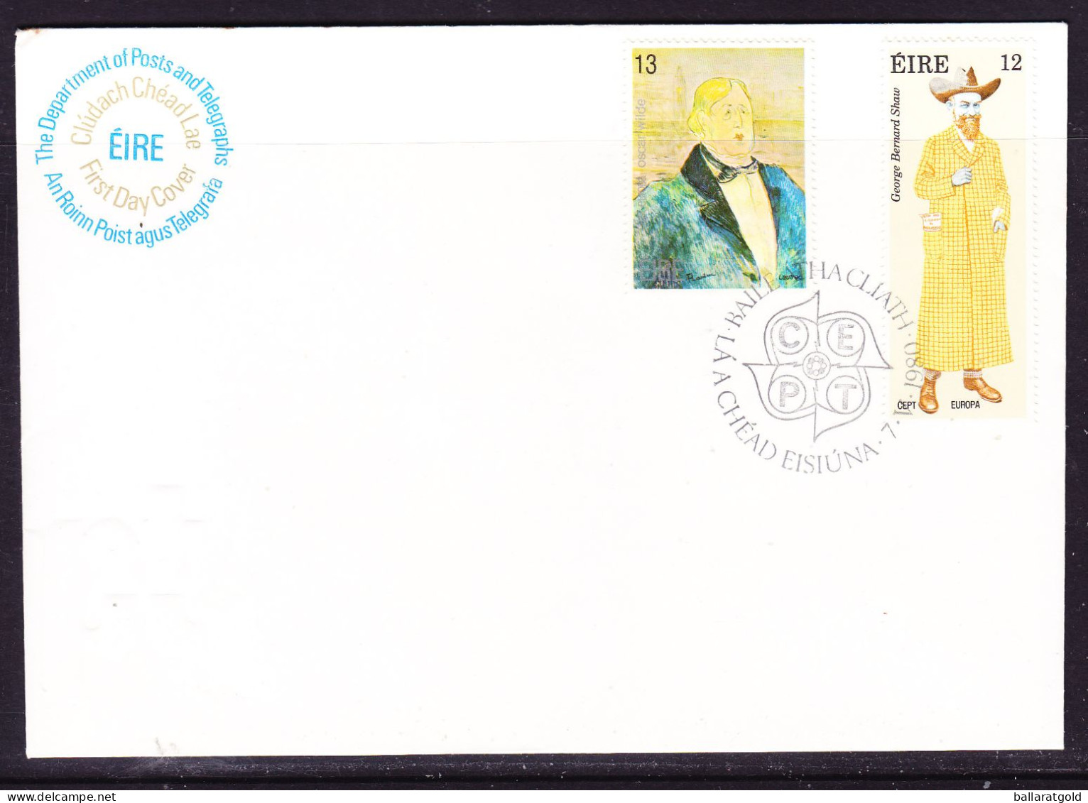 Ireland 1980 Europa - Portraits  First Day Cover - Unaddressed - Covers & Documents