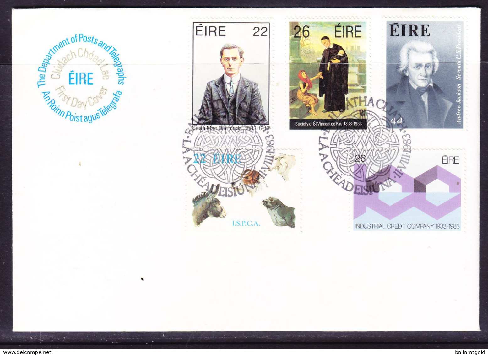 Ireland 1983 Anniversaries First Day Cover - Unaddressed - Lettres & Documents